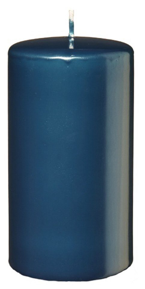 Kopschitz Kerzen Stumpenkerze Flachkopf-Stumpenkerzen Petrol Blau 50 x Ø 30 mm