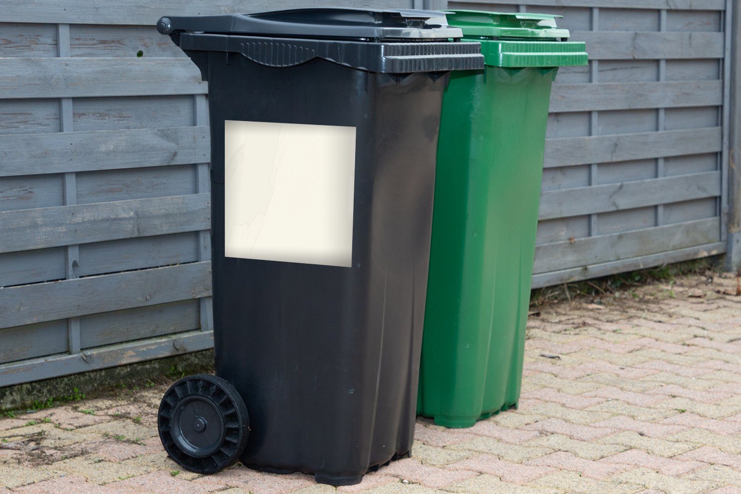 Mülleimer-aufkleber, Abfalbehälter Mülltonne, Wandsticker Taupe Container, Design Sticker, MuchoWow Abstrakt (1 - - St),