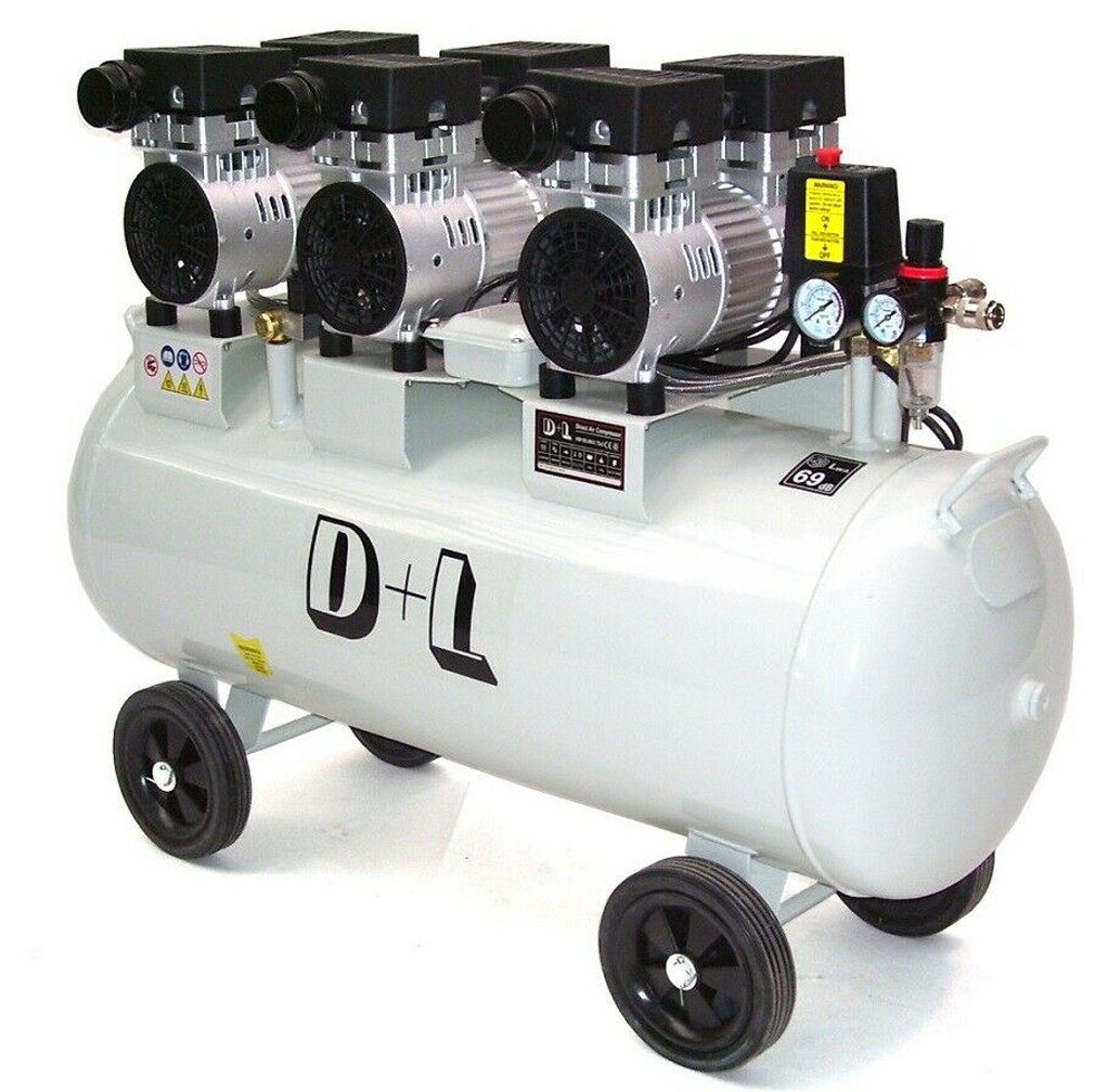 Apex Kompressor Flüster Kompressor 100L leise Silent Druckluft 44312, 2250 W