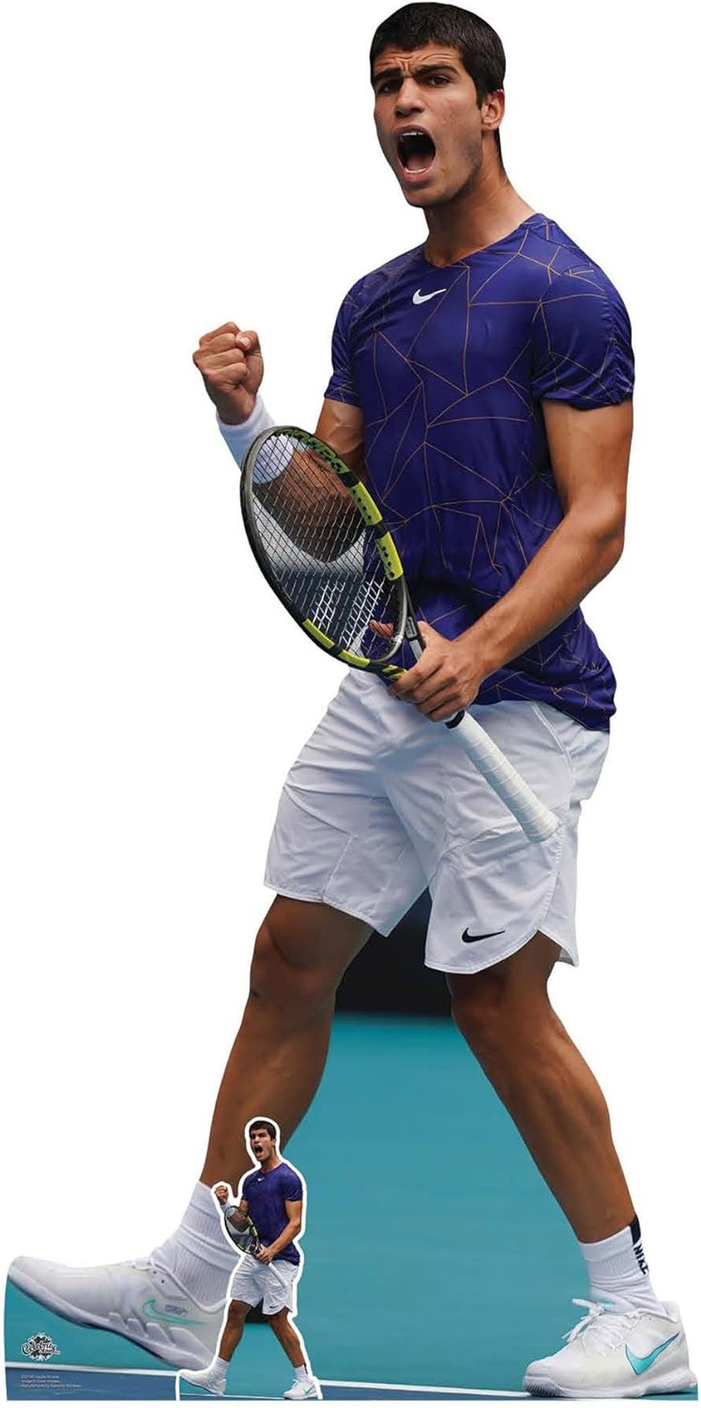 empireposter Dekofigur Tennis - Carlos Alcaraz - Pappaufsteller Standy - 92x185 cm