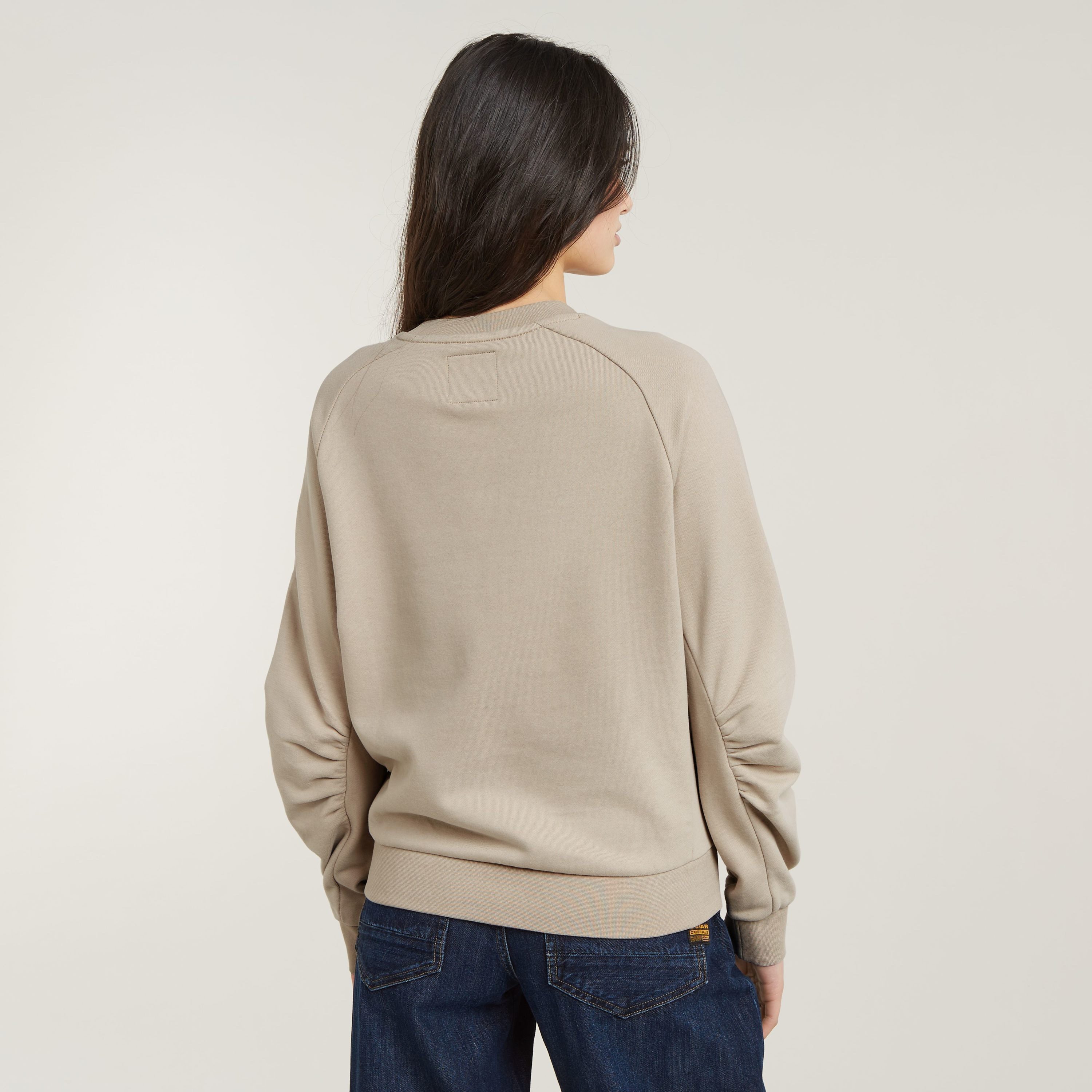 G-STAR Sweater Sleeve Construction mit Raffung günstig online kaufen