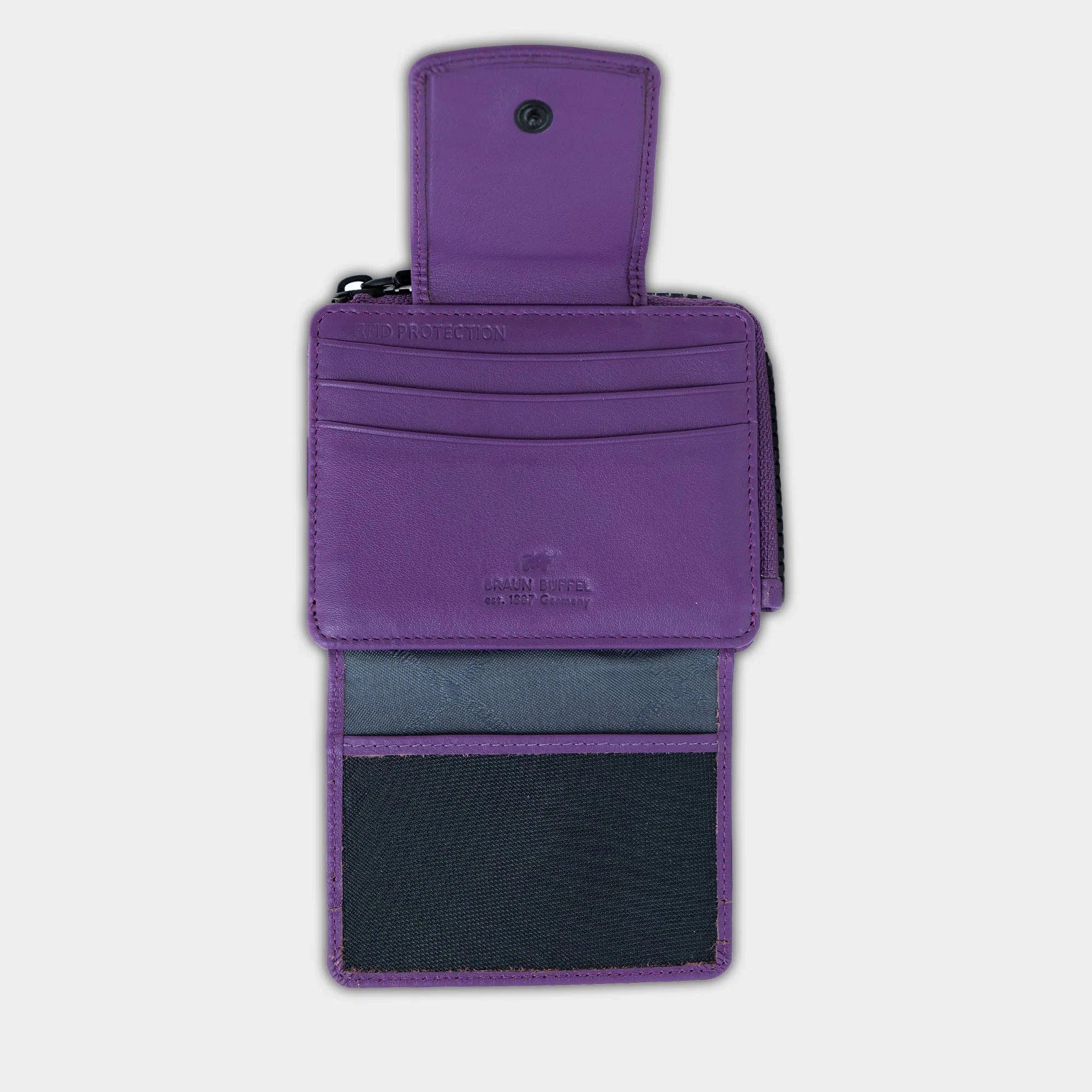 Braun Büffel Geldbörse CAPRI RFID Kartenbörse 8CS viola