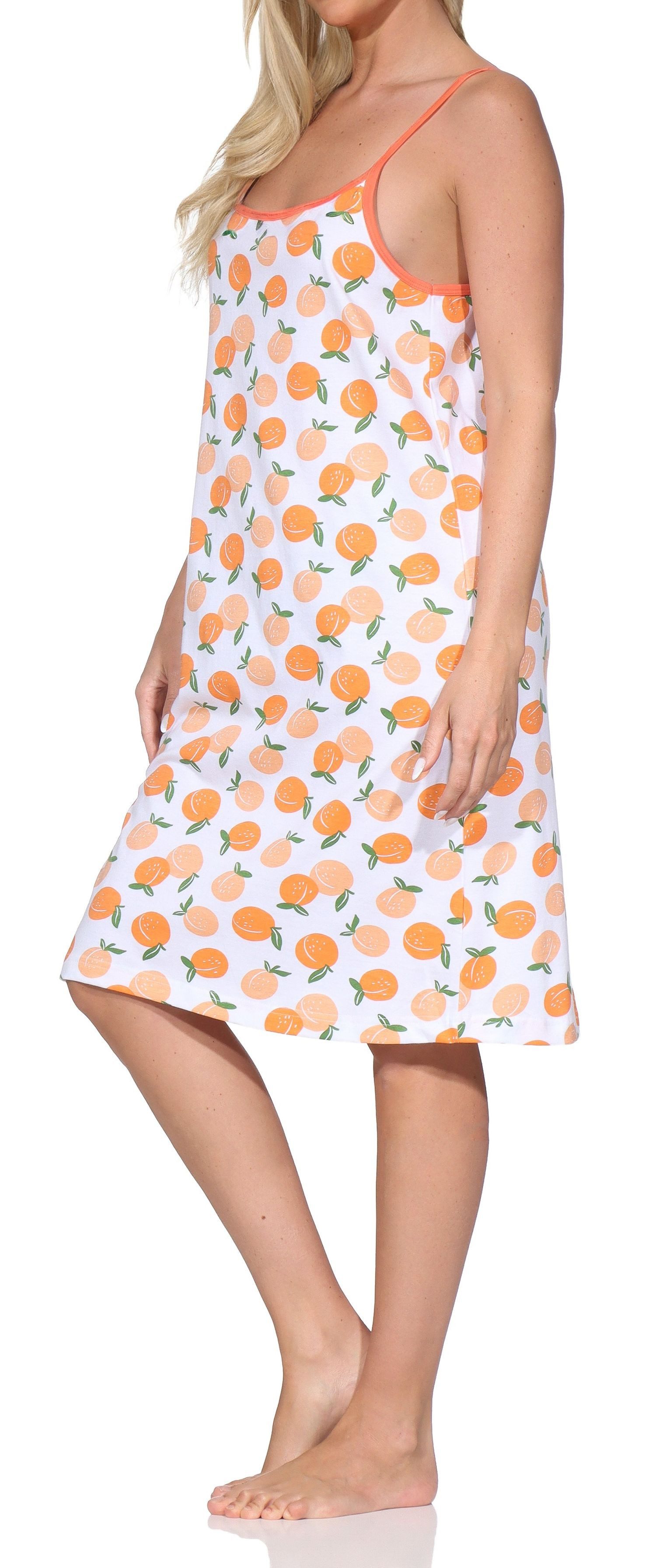 Normann Nachthemd Damen Spaghetti Nachthemd sommerlicher Look - auch in Übergrössen