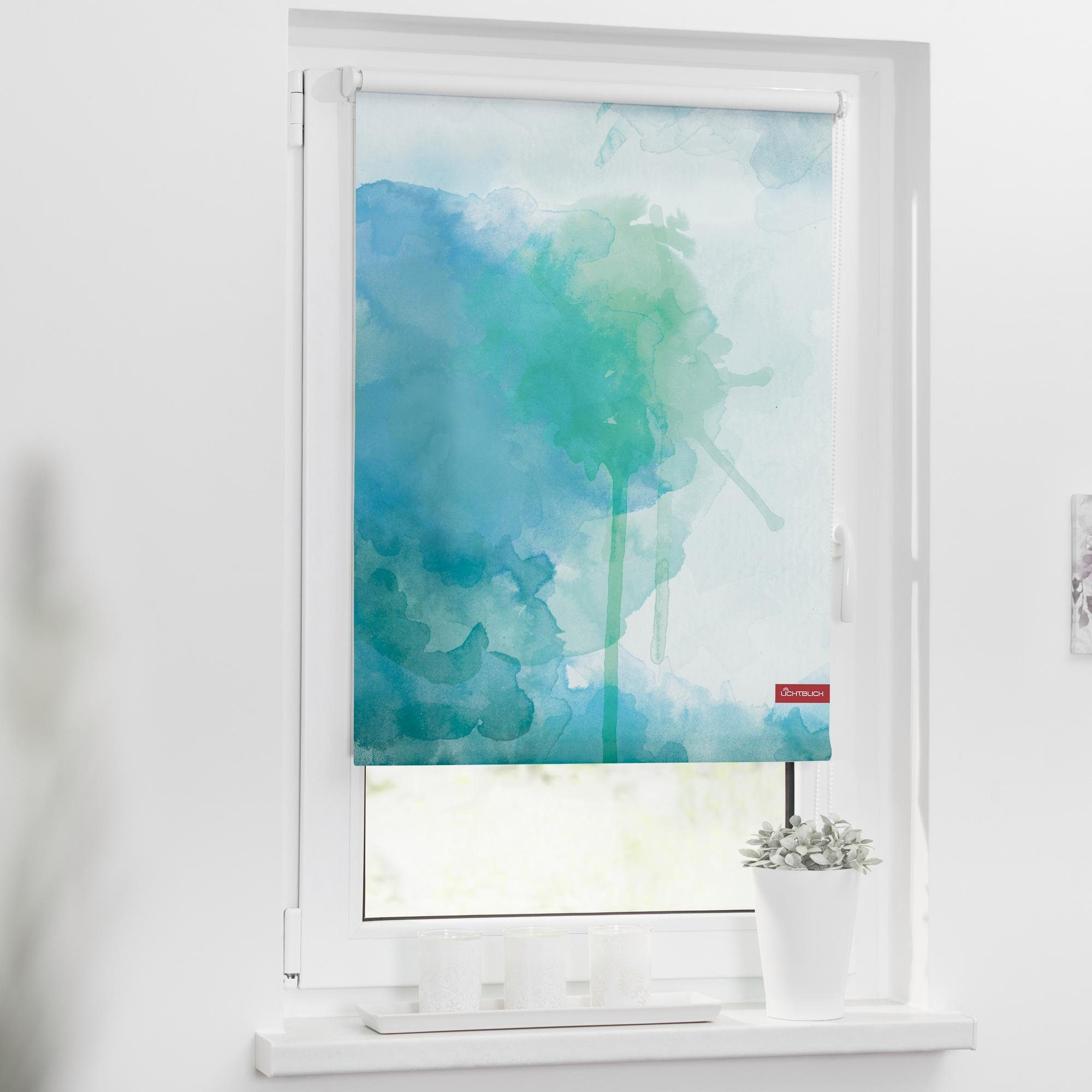 Seitenzugrollo Klemmfix Motiv Aquarell, LICHTBLICK ORIGINAL, günstig online kaufen