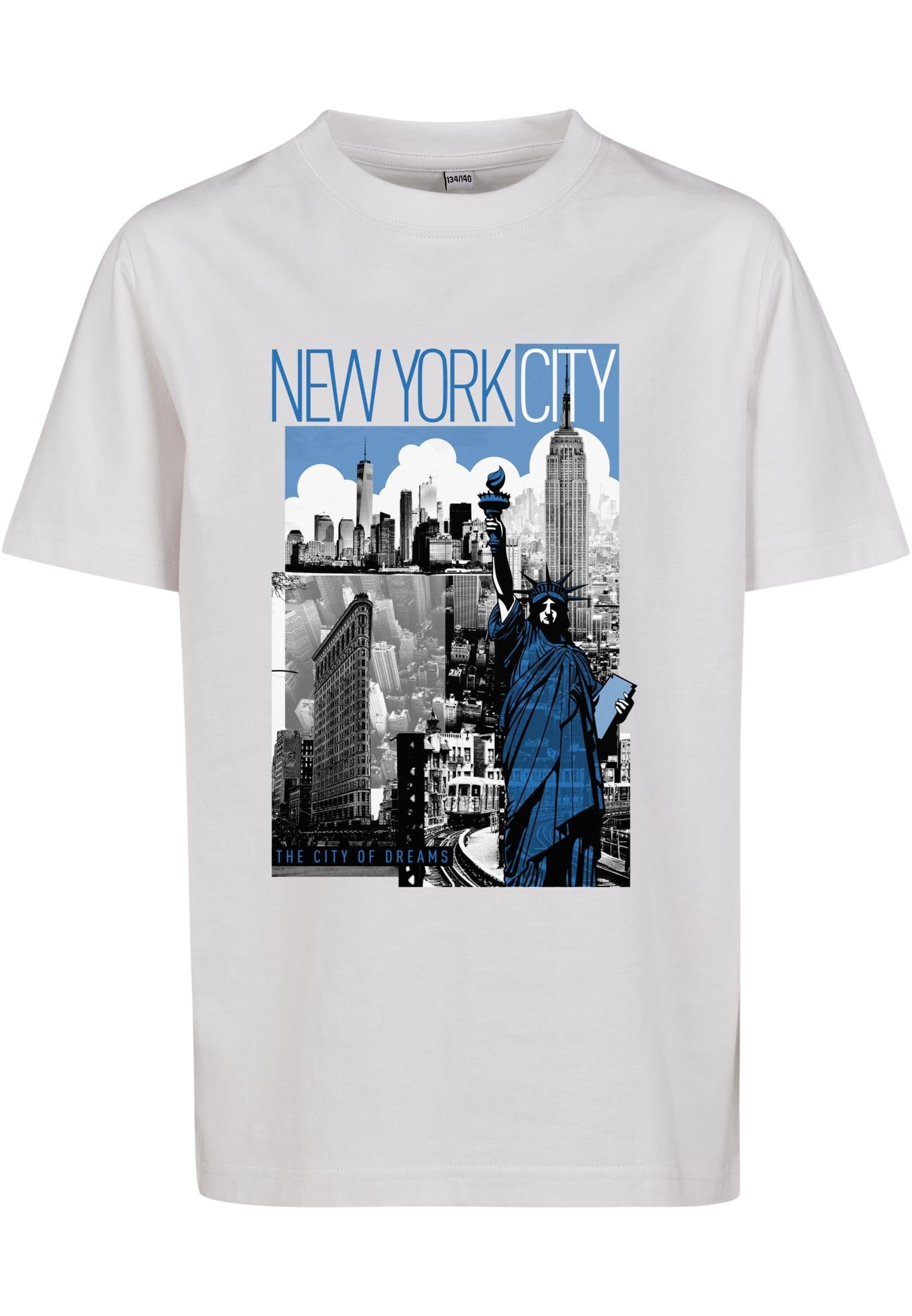 white Kurzarmshirt Kinder (1-tlg) New MisterTee York Tee City Kids