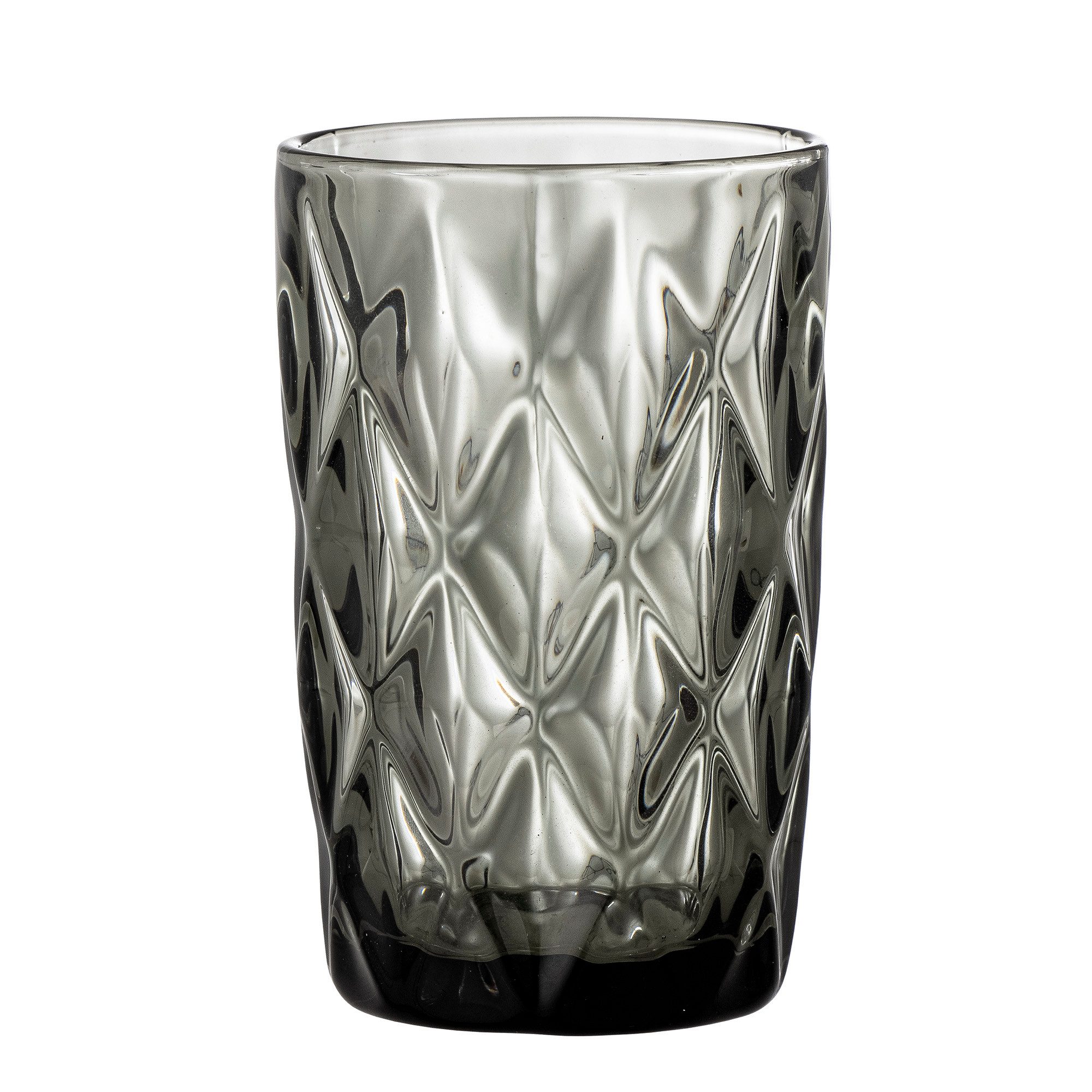 Bloomingville Glas Asana, Glas, Farbe: Grau, Höhe: 12.5cm