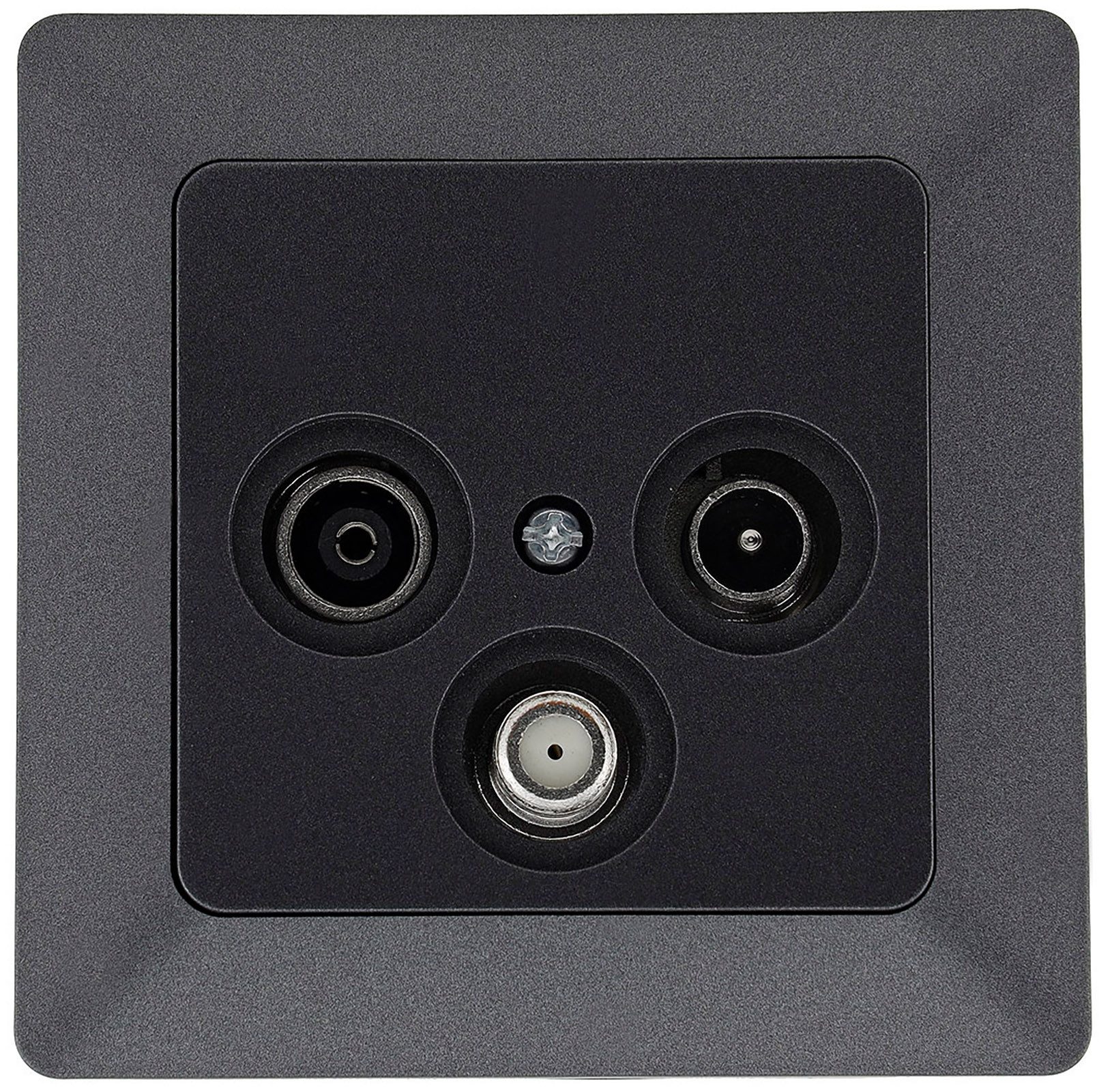 ChiliTec Unterputz-Steckdose MILOS Serie Steckdosen, Переключатель, Rahmen, Dimmer, SAT, UP, Anthrazit