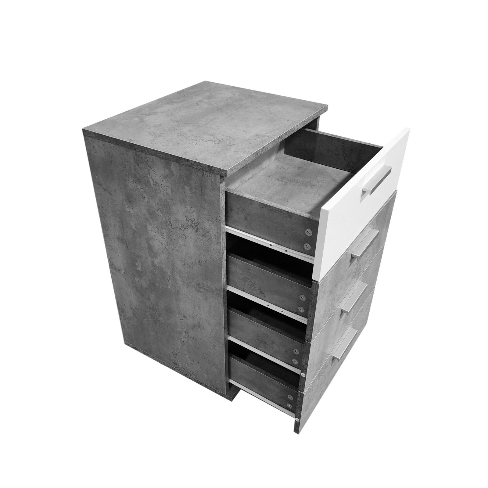 HTI-Line Nachtkommode Nachtschrank Nina mit 4 Schubladen (Stück, 1 St., 1 Nachtschrank ohne Dekoration), Nachttisch Nachtkommode Nachtkonsole