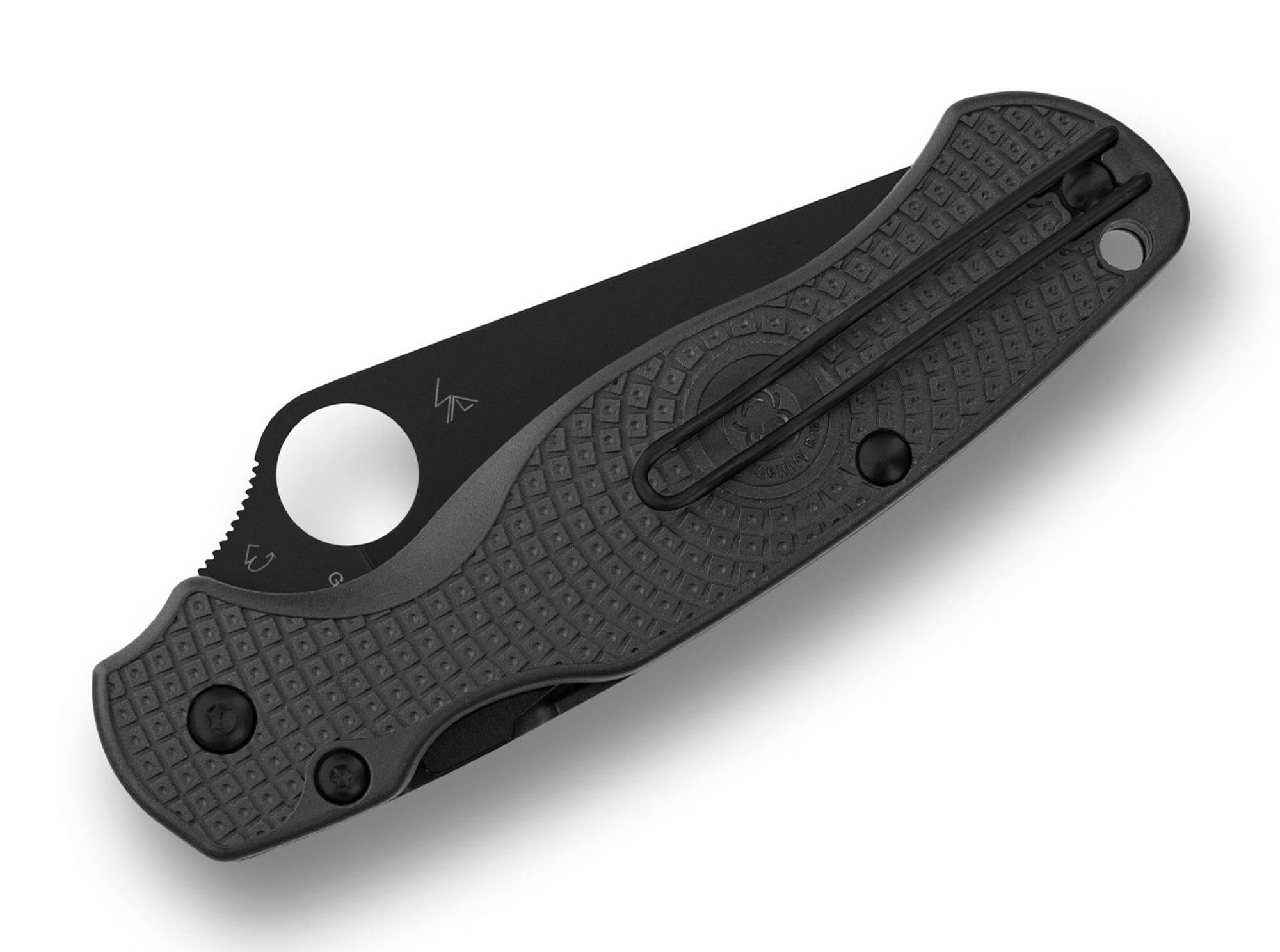 Spyderco Taschenmesser Spyderco Para Military 2 Lightweight CTS BD1N Black Blade USA
