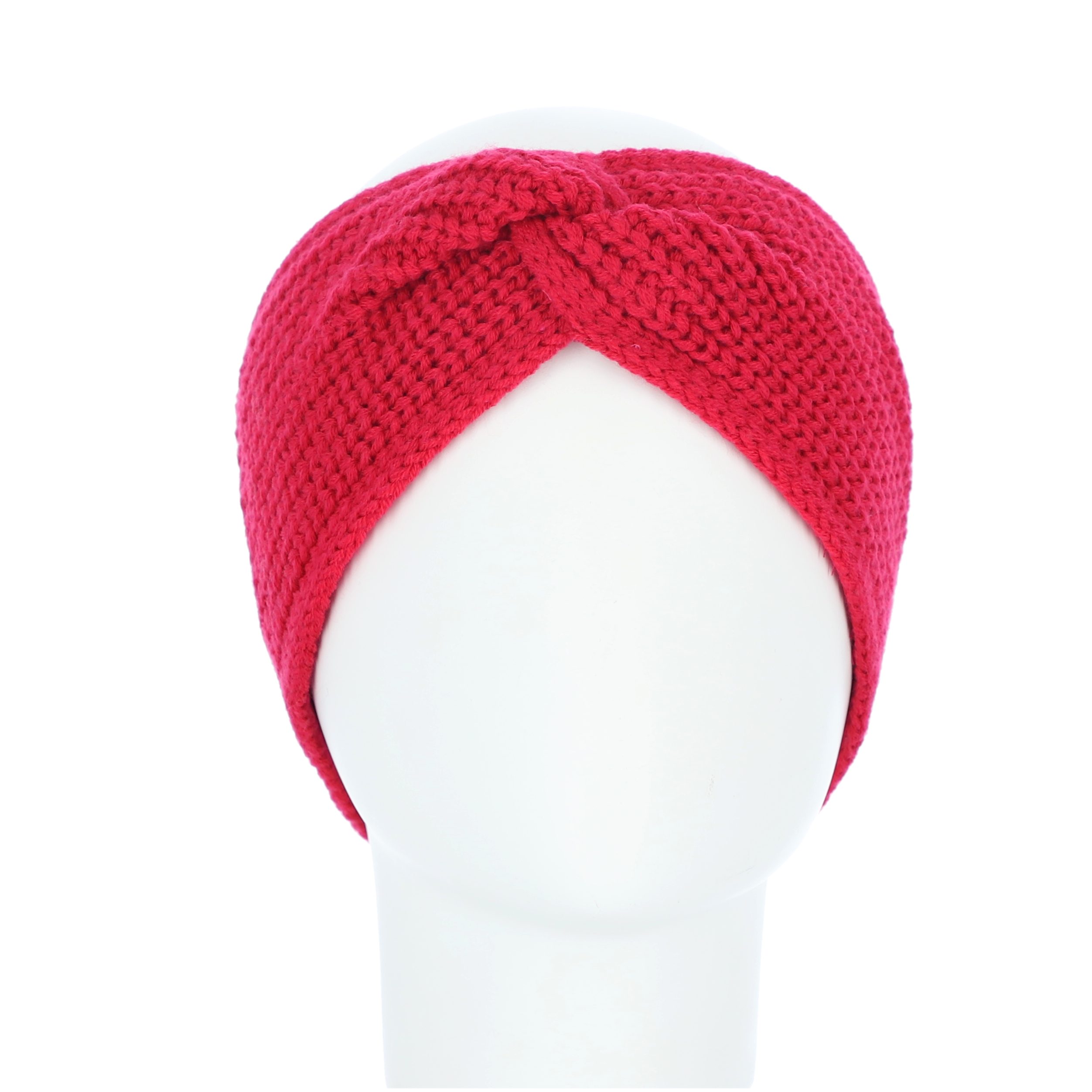 gekreuzt mit und Accessoires Rippe Fleece halsüberkopf magenta Strickstirnband Stirnband