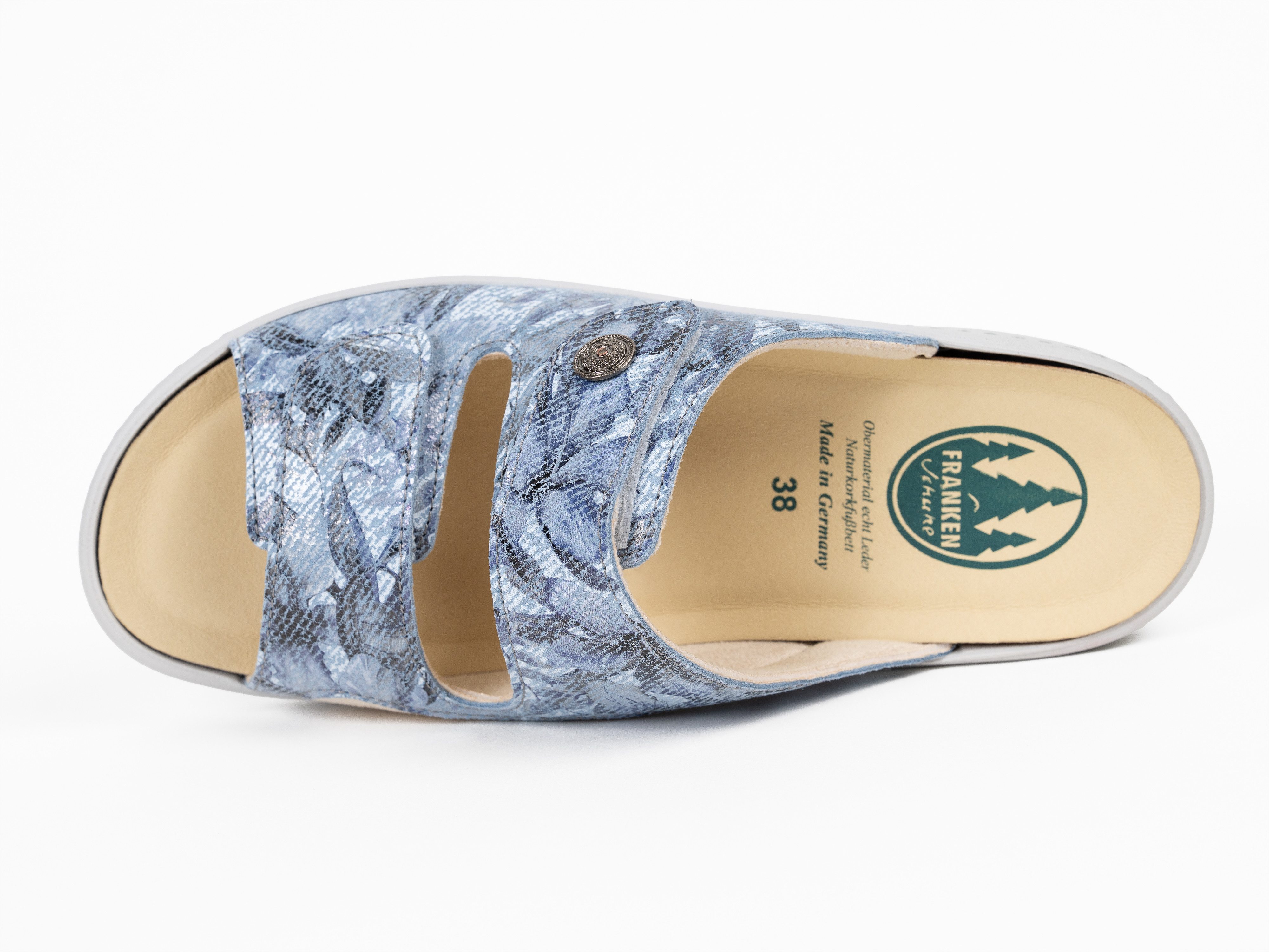 Franken-Schuhe Art. 250 Damen Pantolette (mit loser Einlage und STRETCH geeignet bei Hallux Valgus, Weite "K) Made in Germany – Bild 4 von 5
