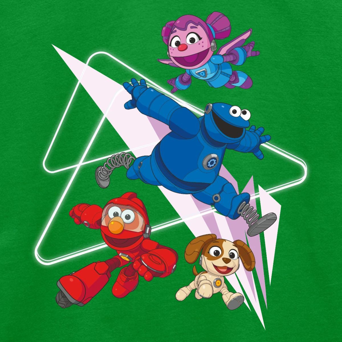 Spreadshirt T-Shirt Mecha Builders Elmo Cookie Und Abby Kinderhelden Design Kinder Premium (1-tlg)