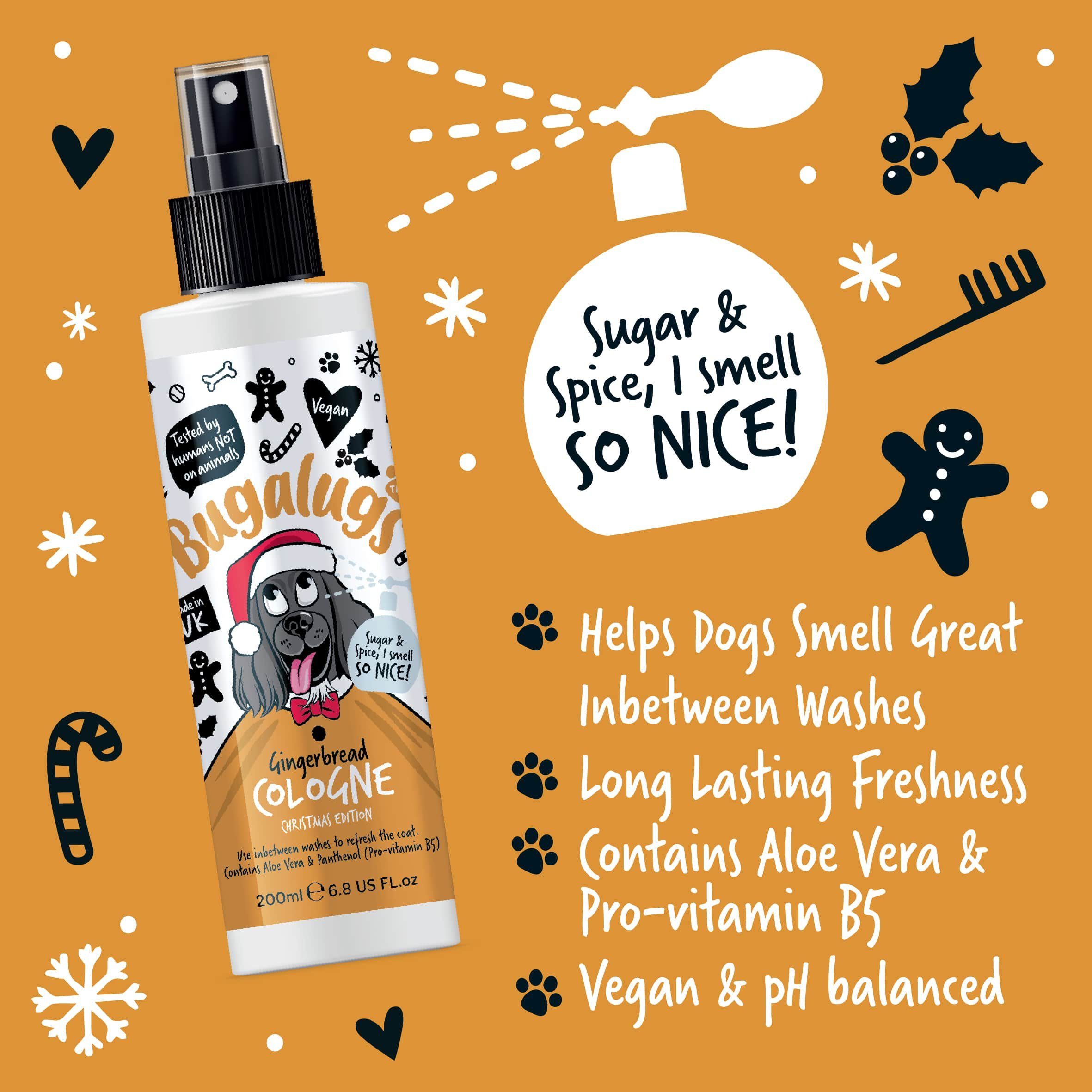 Bugalugs Fellpflege Bugalugs Hunde Parfüm-Deo Christmas Edition 200ml, 200 ml, (1-St), Hundeparfüm, Lake District Wasser, langanhaltender Duft