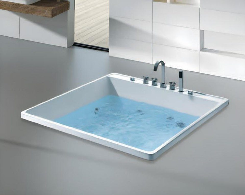 Xlmoebel Whirlpool-Badewanne XLMOEBEL Whirlpool Blubberbad aus Acryl in Weiß mit 8 Düsen, Made in Europa