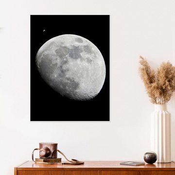 Posterlounge Poster NASA, ISS und der Mond, Fotografie