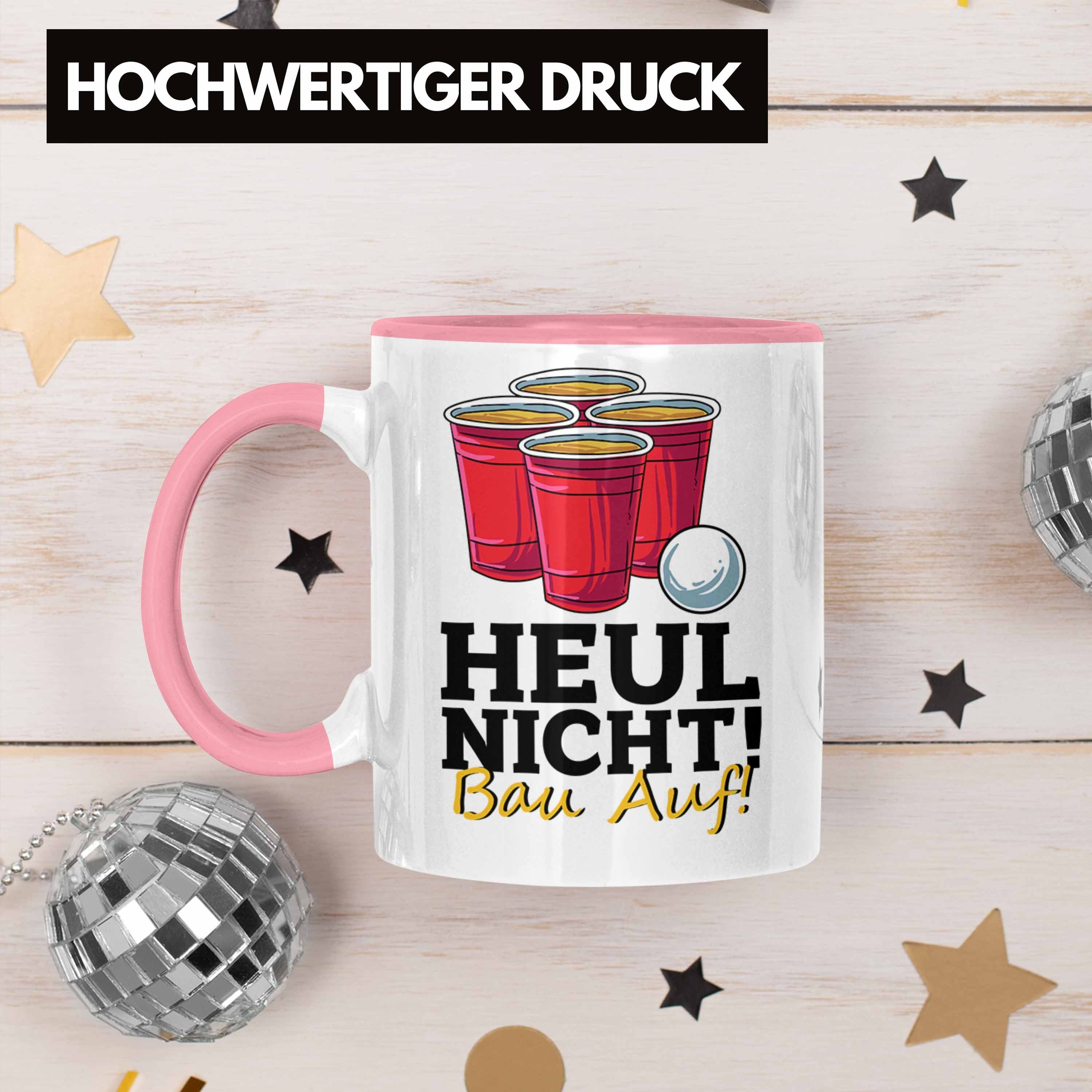 Pong für Tasse Tasse "Heul Beer Rosa Auf" Bierpong Bau Fans Lustige Nicht Trendation