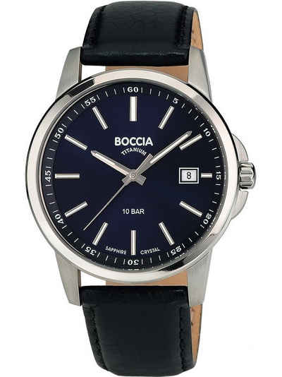 Boccia Quarzuhr Boccia 3633-01 Herrenuhr Titanium 40mm 10ATM