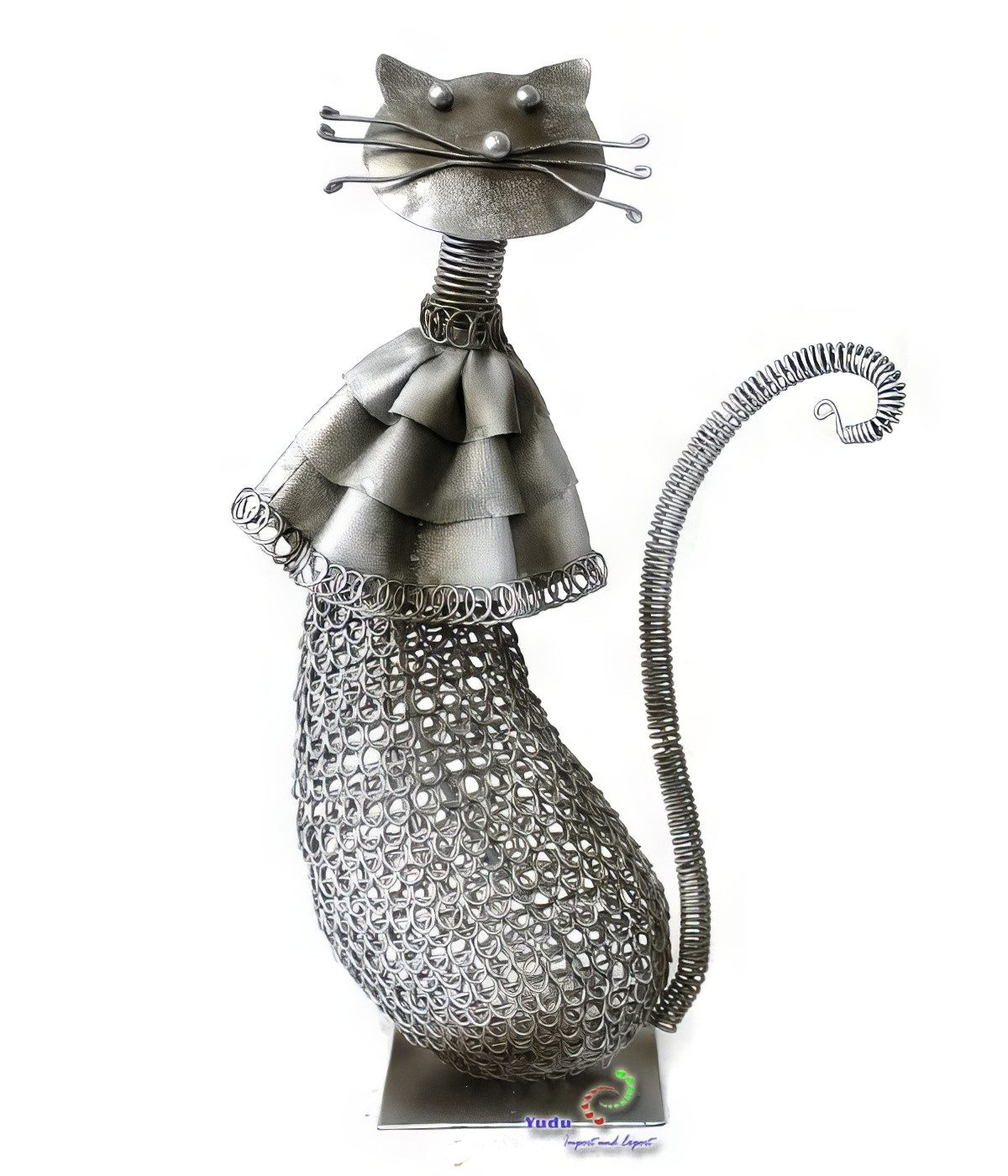 Yudu Winkekatze Katze mit Wackelkopf Kunsthandwerk Dekoration Metallarbeit