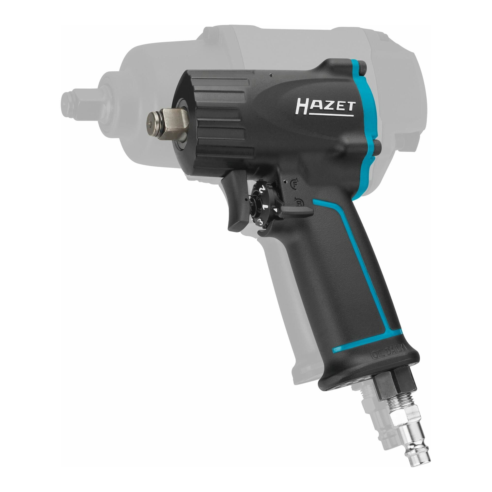 HAZET Druckluft-Schlagschrauber HAZET Schlagschrauber extra kurz 9012M Lösemoment maximal: 1100 Nm Vie
