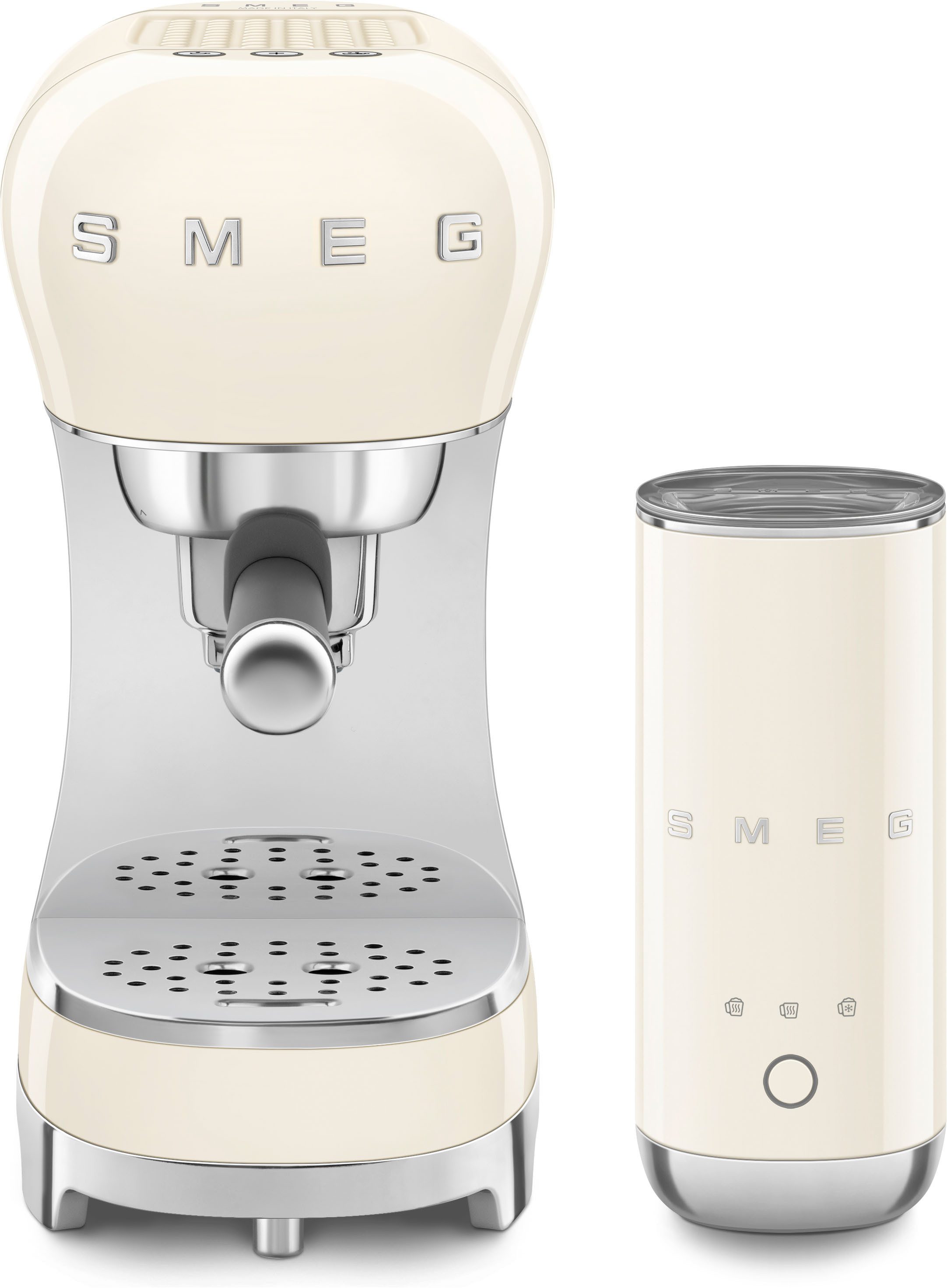Smeg Espressomaschine ECF12CREU, inkl. Milchaufschäumer