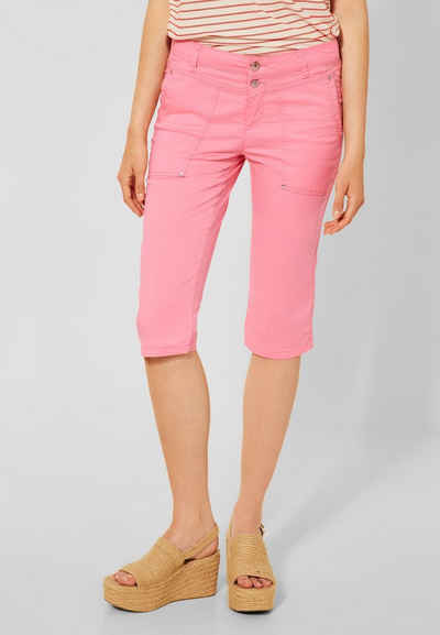 STREET ONE 3/4-Hose Street One Casual Fit Bermuda in Soft Coral (1-tlg) Taschen