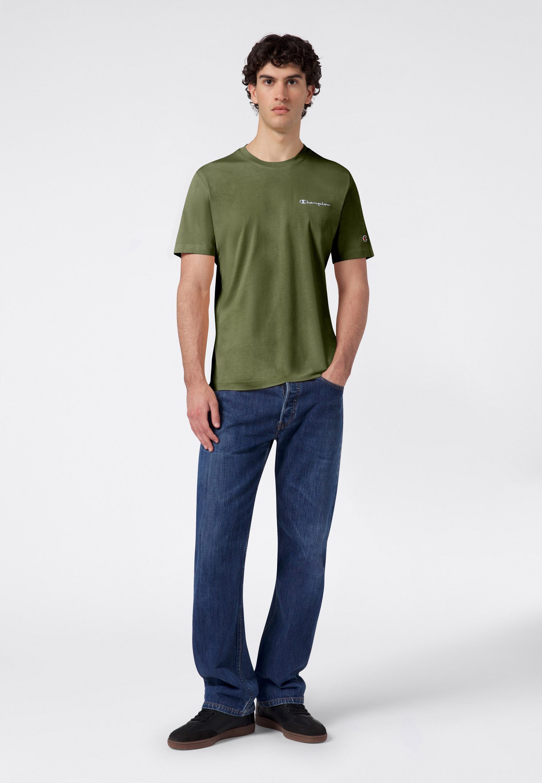 Champion T-Shirt ICONS CONTRAST SS Tee Kurzarm, mit Rundhalsausschnitt, aus Baumwolle, sportlicher Schnitt – Bild 3 von 5