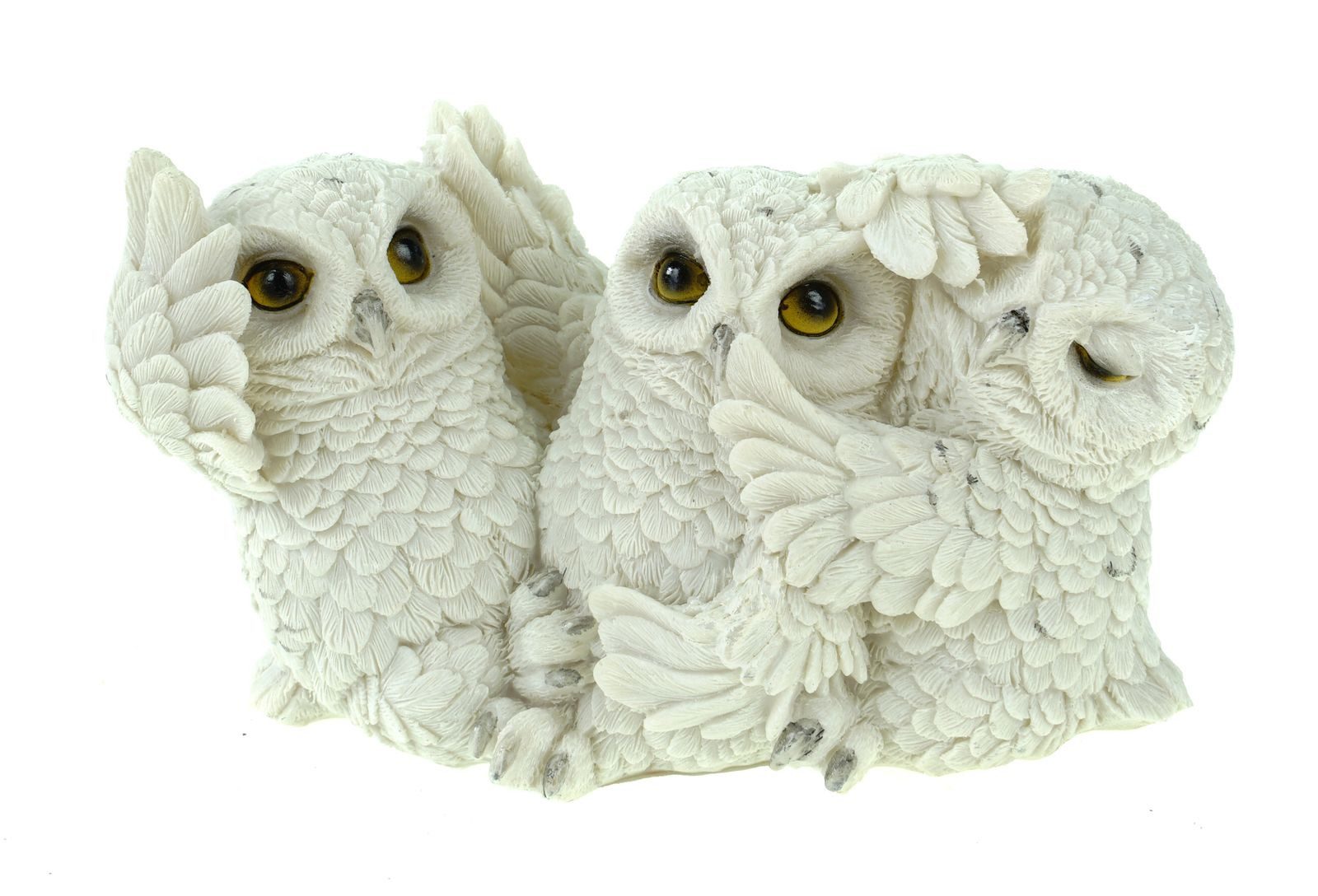 Vogler Dekofigur 3er Set Schneeeulen nichts.hören nichts sehen nichts sagen günstig online kaufen
