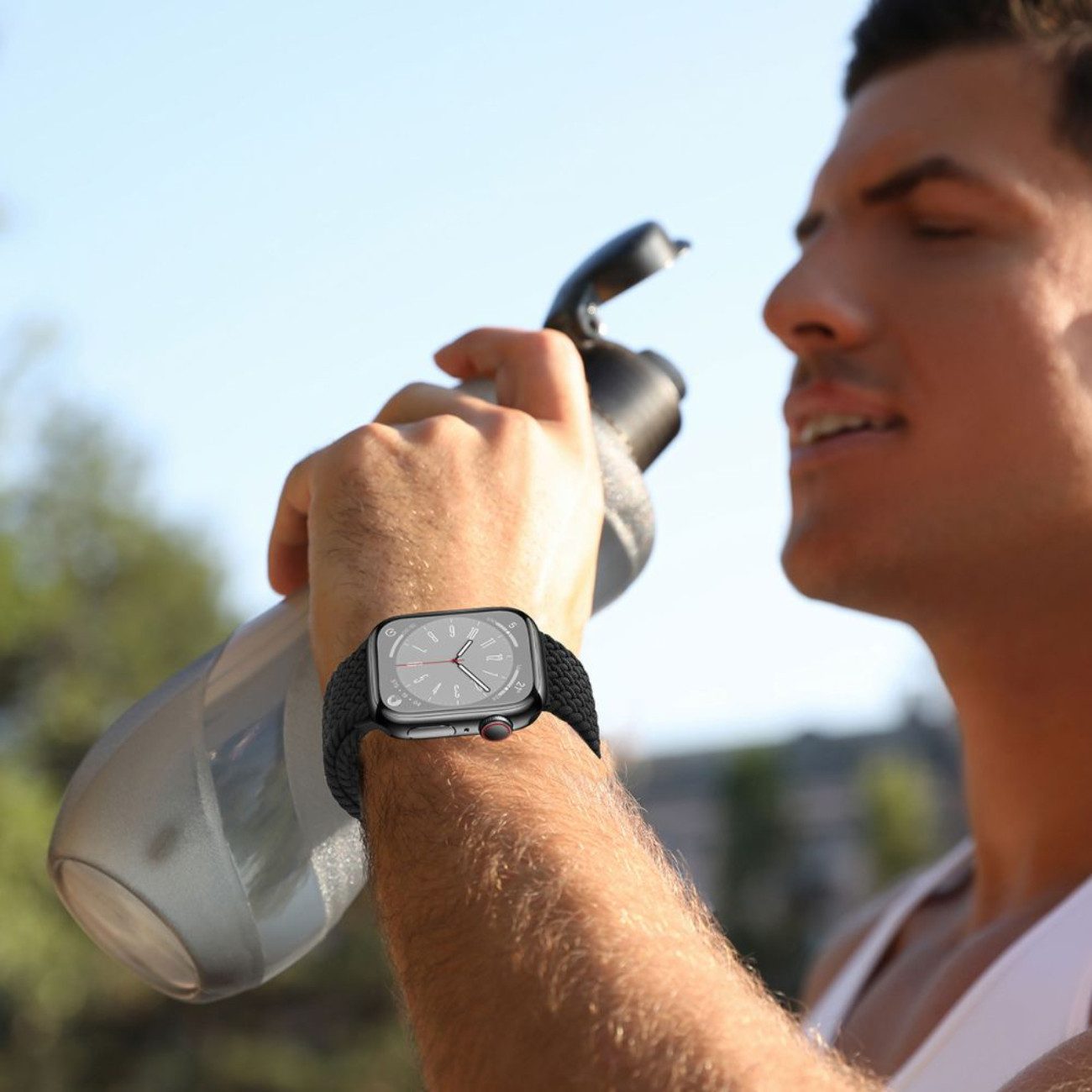 TECH PROTECT Armband (Armband, Einzelartikel), Geflochtenes Nylonarmband mit Magnetverschluss für Apple Watch