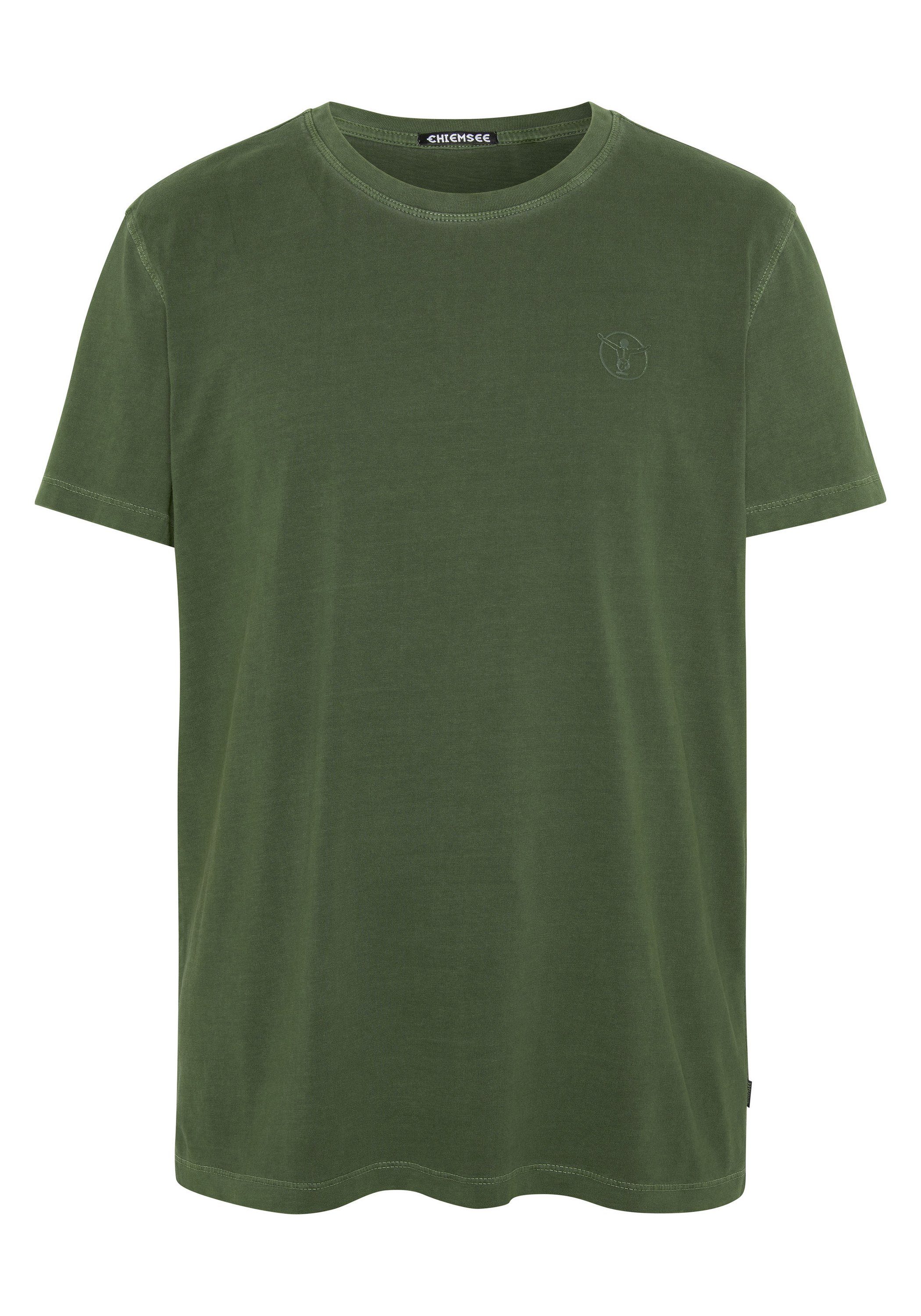 T-Shirt Kombu Green 1 aus Print-Shirt Baumwolle 19-0417 Chiemsee