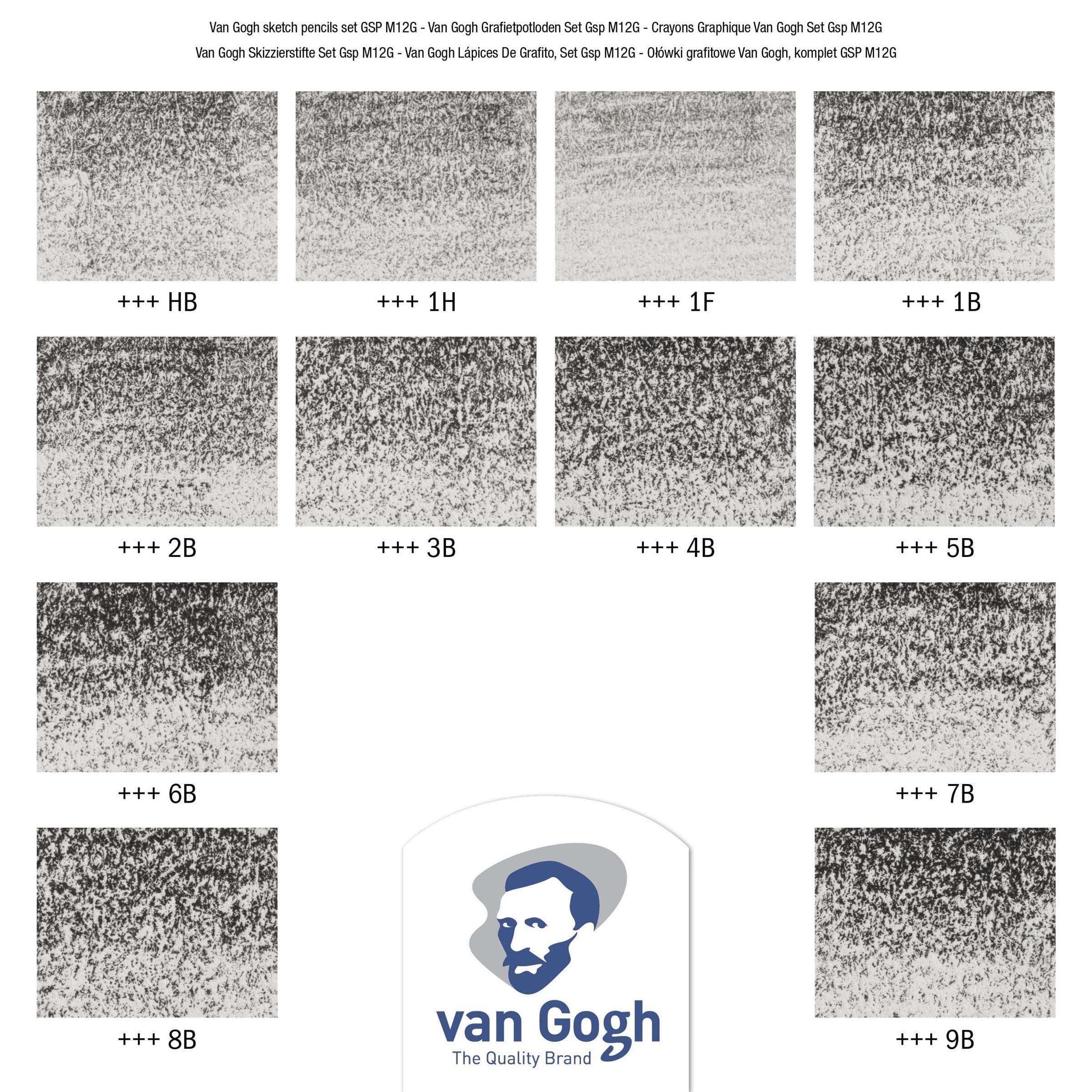 (12-tlg), Sketch 12 Talens Metalletui Graphitbleistifte, im Graphic Gogh Van Set Bleistift