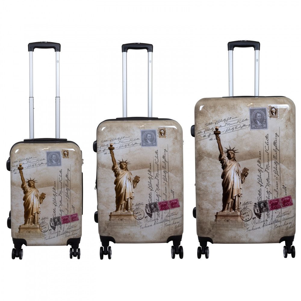 MONOPOL® Kofferset rolleyset Reisekoffer Hartschale 3tlg. NEW YORK Polycarbonat