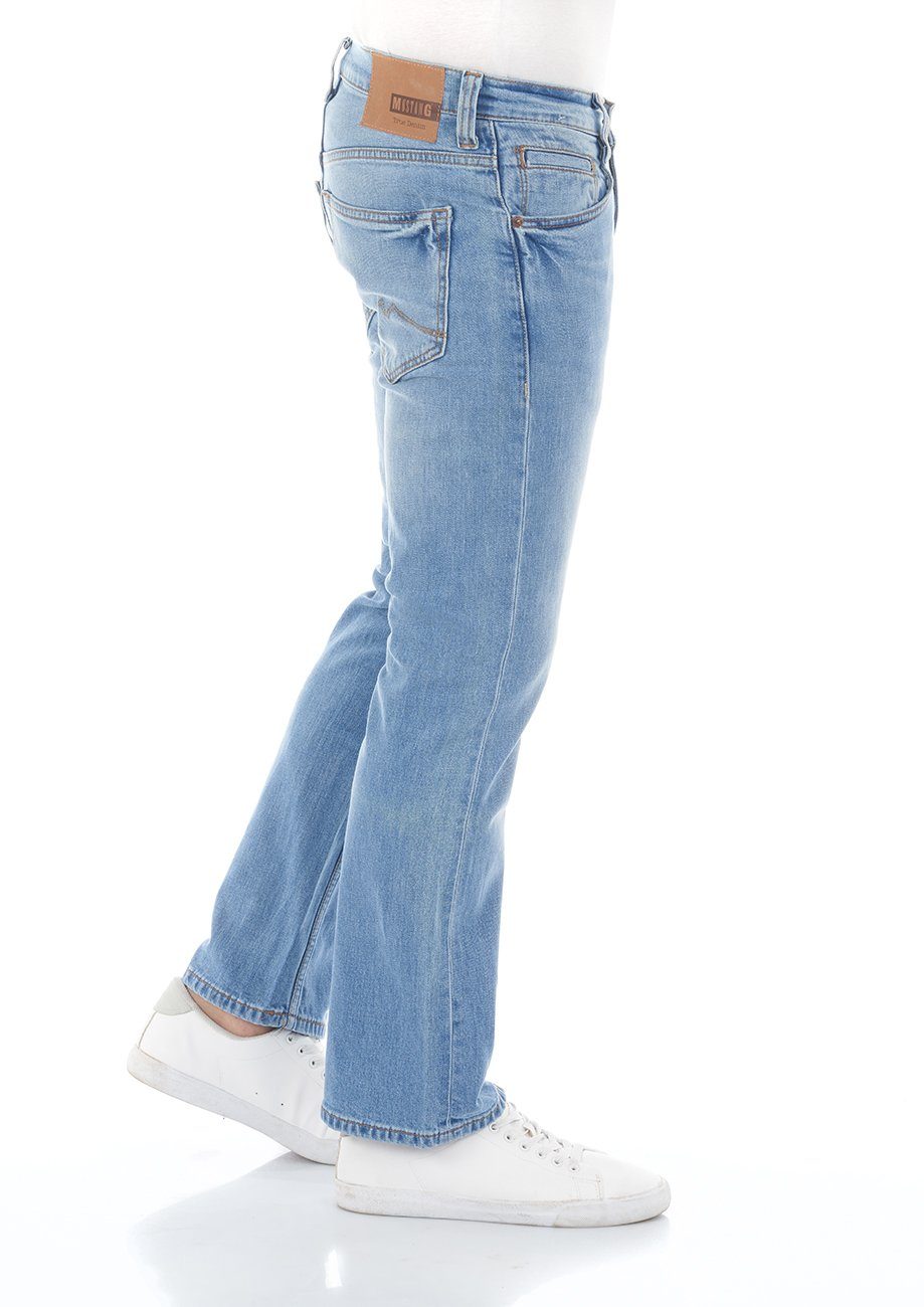 MUSTANG Bootcut-Jeans Herren Jeanshose Oregon Light (202) Hose Denim Stretch Boot Denim mit Blue Cut