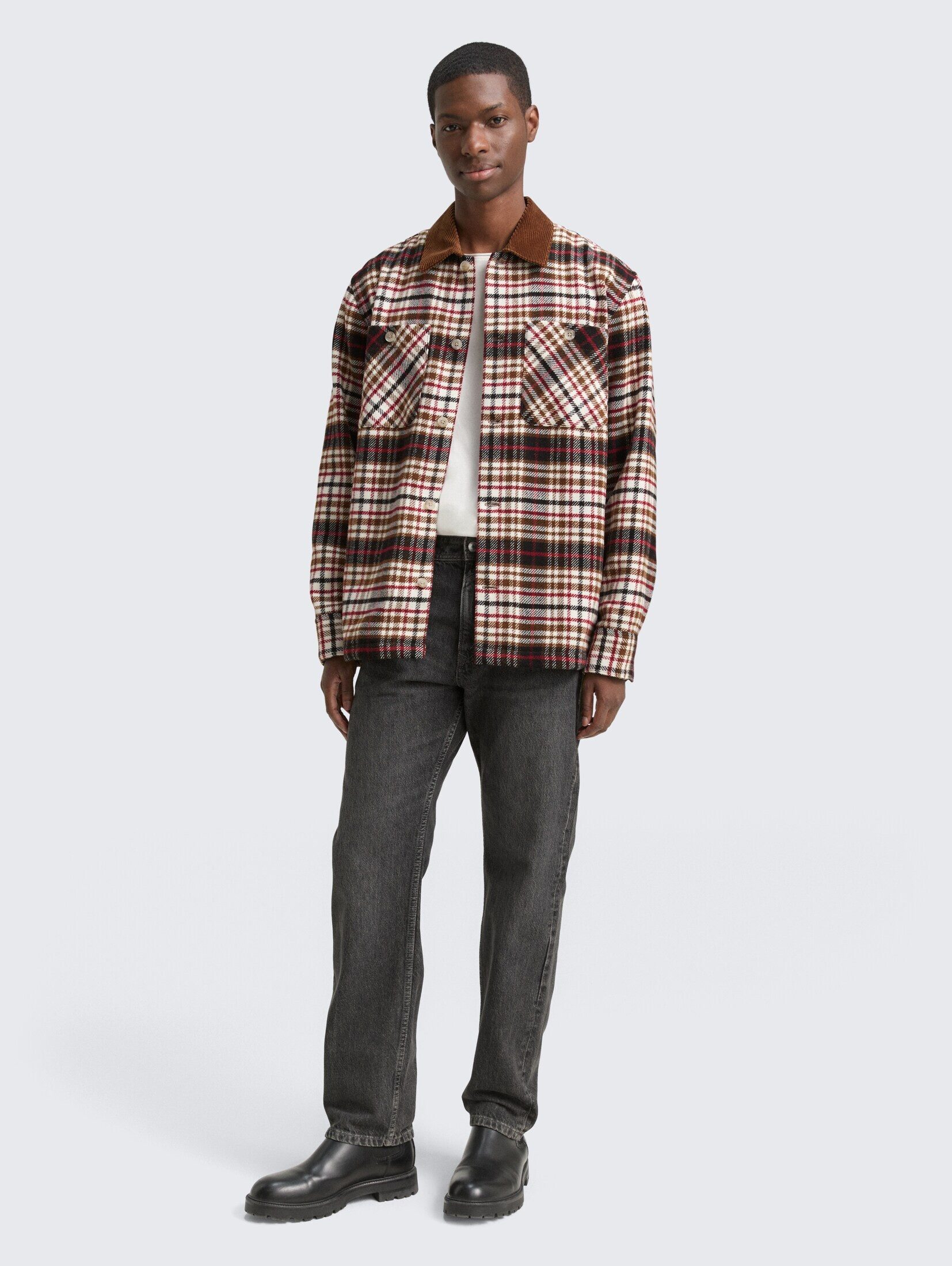 TOM TAILOR Denim Langarmhemd Blusen & Shirts Overshirt mit Karomuster