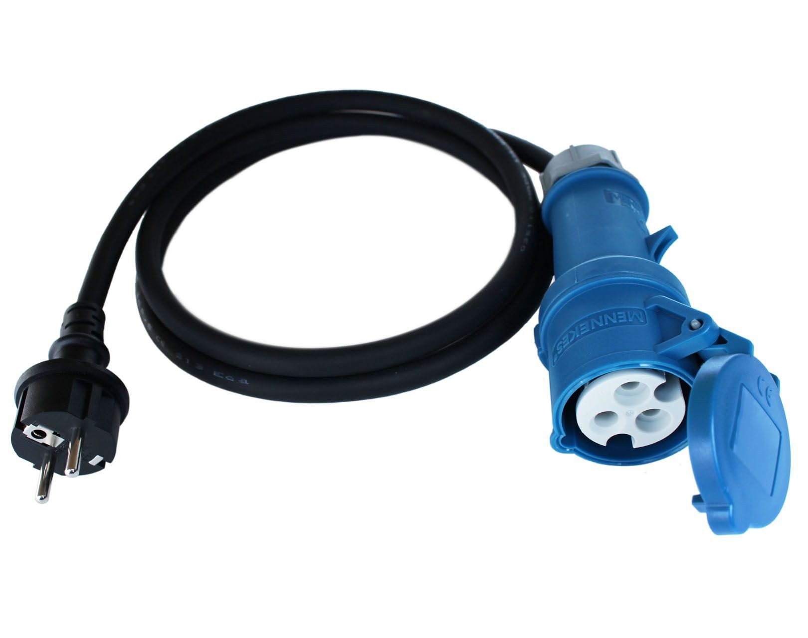 Caravan-Adapterleitung Schutzkontakt-Stecker Klappdeckel CEE-Adapterkabel