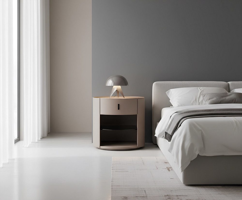 Xlmoebel Nachttisch Beiges Designer Nachttisch Set 2x Luxus Nachtkonsolen Möbel Sofort (Nachttisch-Set, 1-St., 2er-Set), Hergestellt in Europa