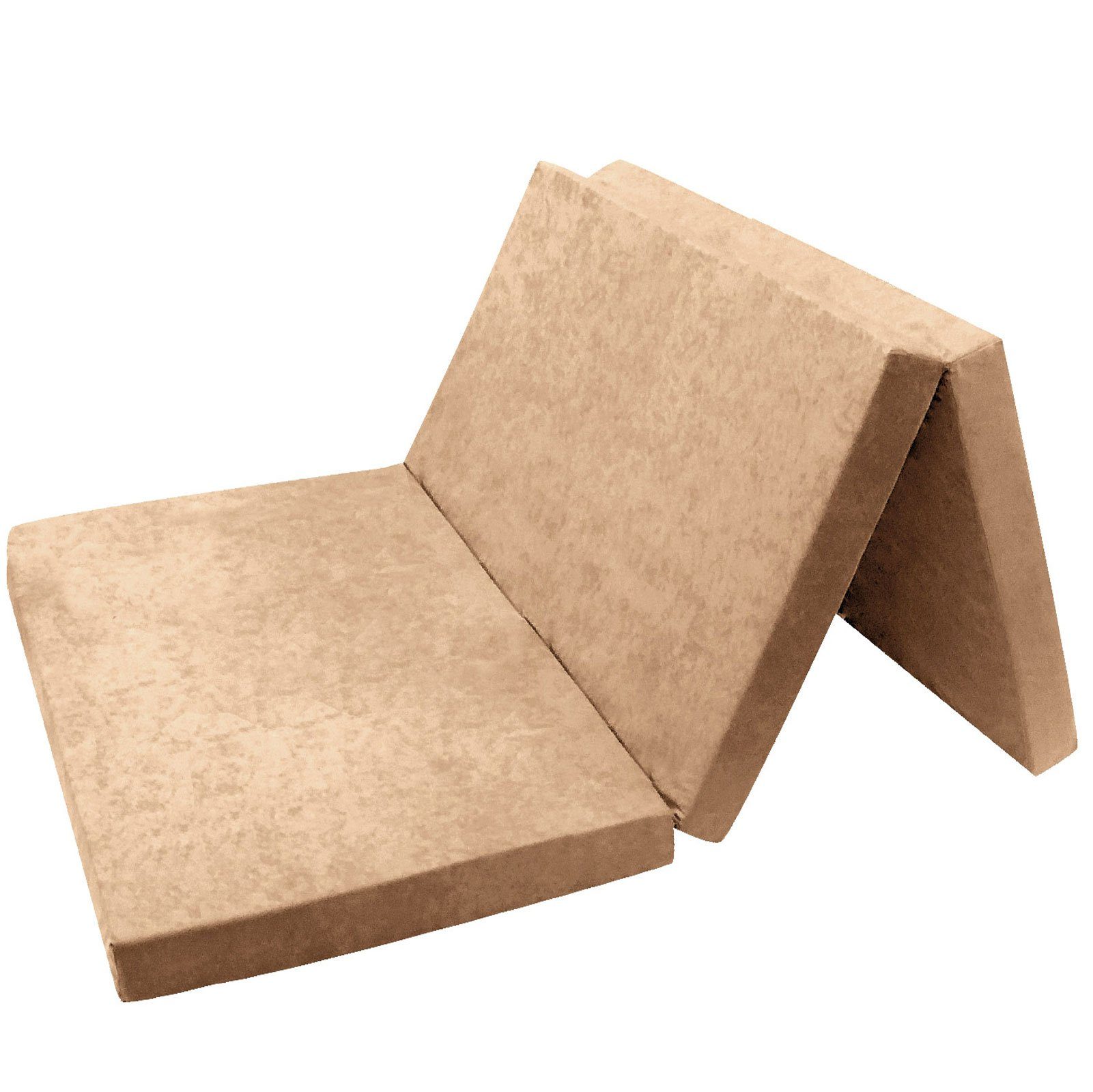 Klappmatratze Klappmatratze Gästematratze XXL - 195x120x8cm, FORTISLINE Beige