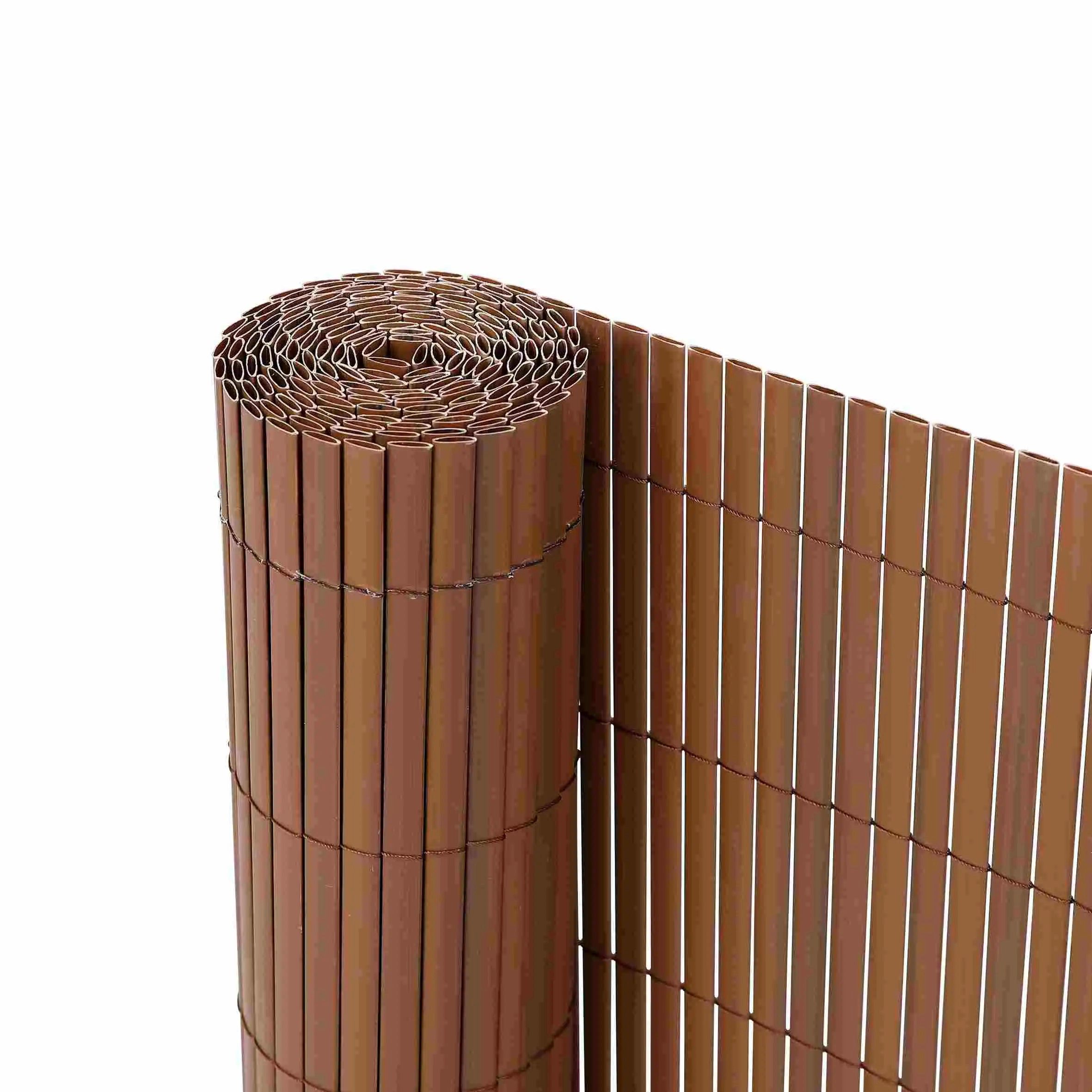 Ribelli Balkonsichtschutz RIBELLI PVC Sichtschutzmatte Braun – 4 Meter, 80 cm