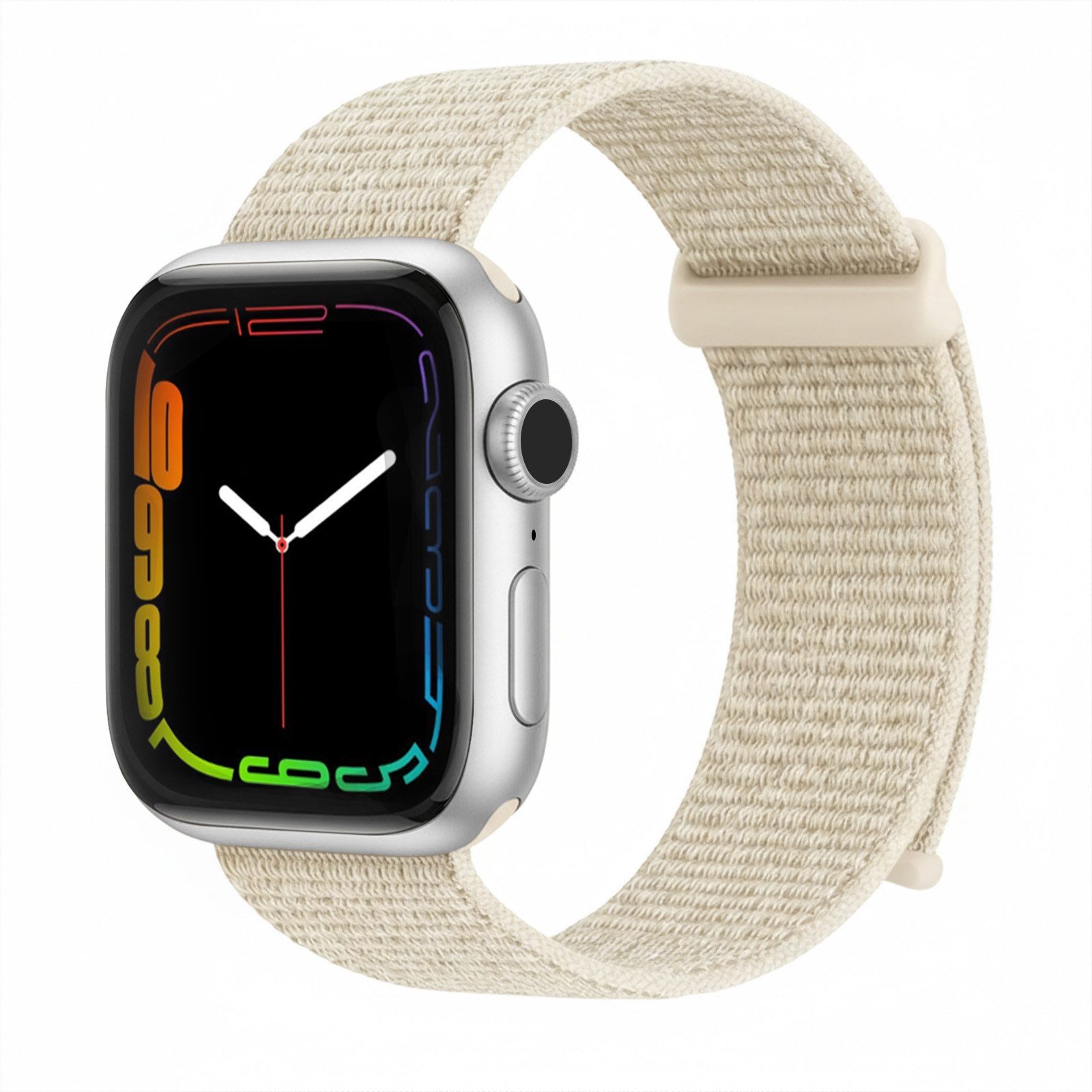 Tec-Expert Smartwatch-Armband für Apple Watch Series 3 42 mm Armband Ersatz Wechsel Band, Nylon Textil mit Klettverschluss, stufenlos Verstellbar, atmungsaktiv