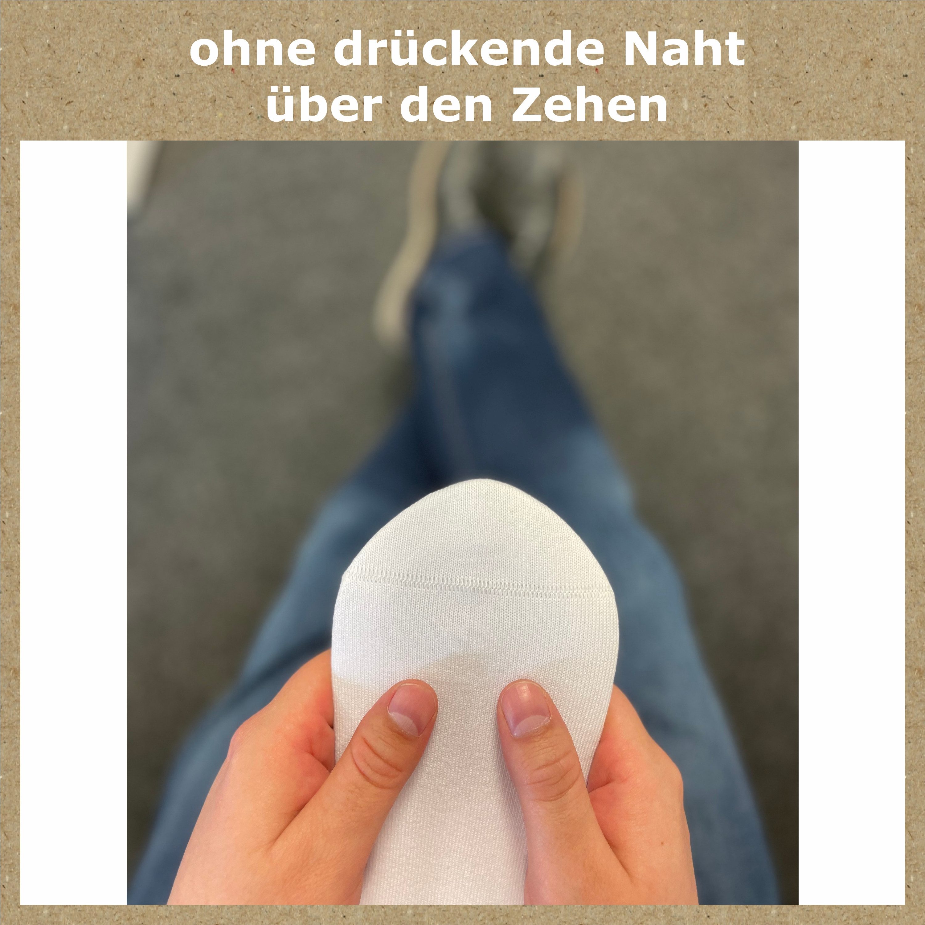 GAWILO Sneakersocken aus 100% Baumwolle für Damen (6-Paar) ohne drückende Naht über den Zehen - atmungsaktiv - absolut blickdicht