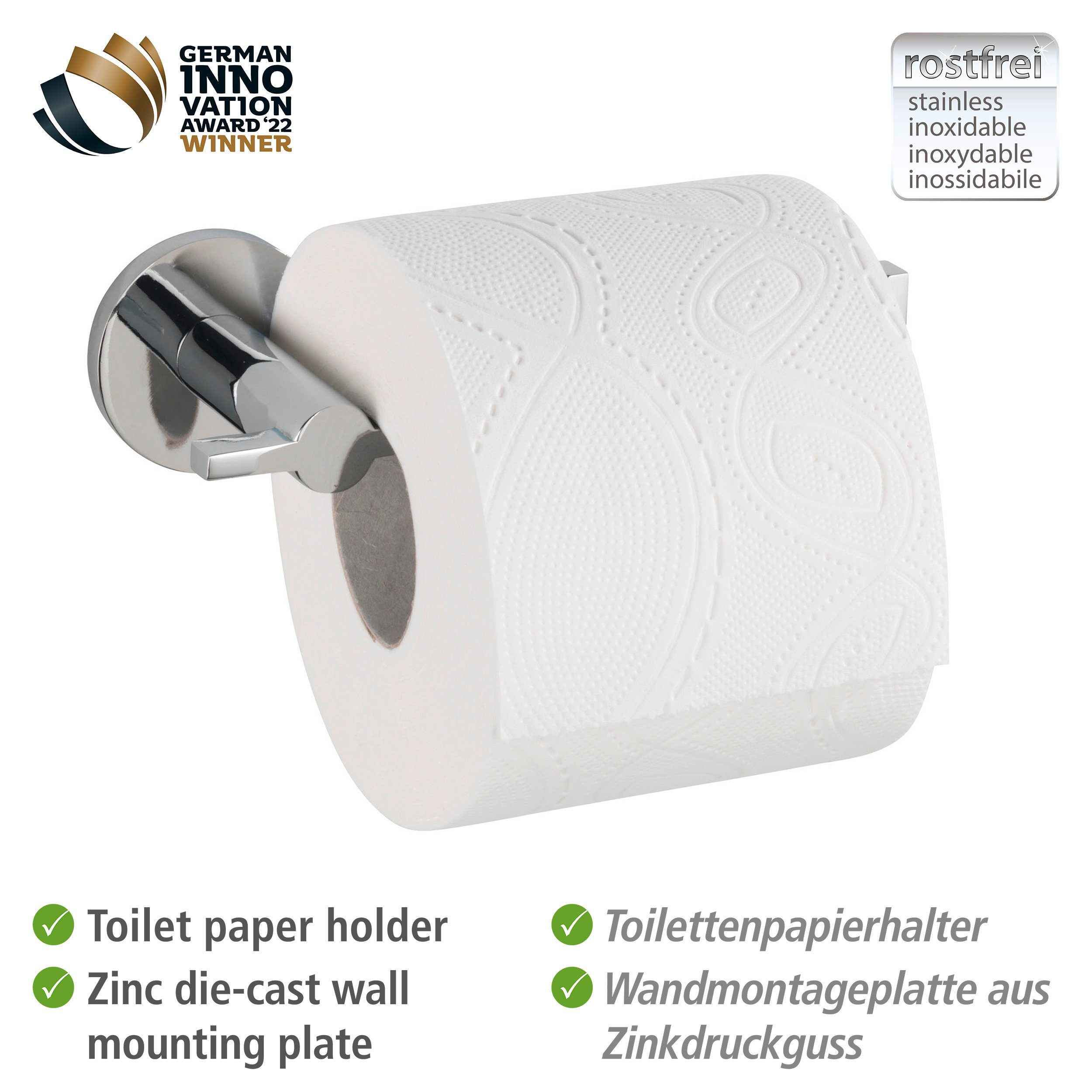 WENKO Toilettenpapierhalter UV-Loc® Isera, Bohren ohne Befestigen