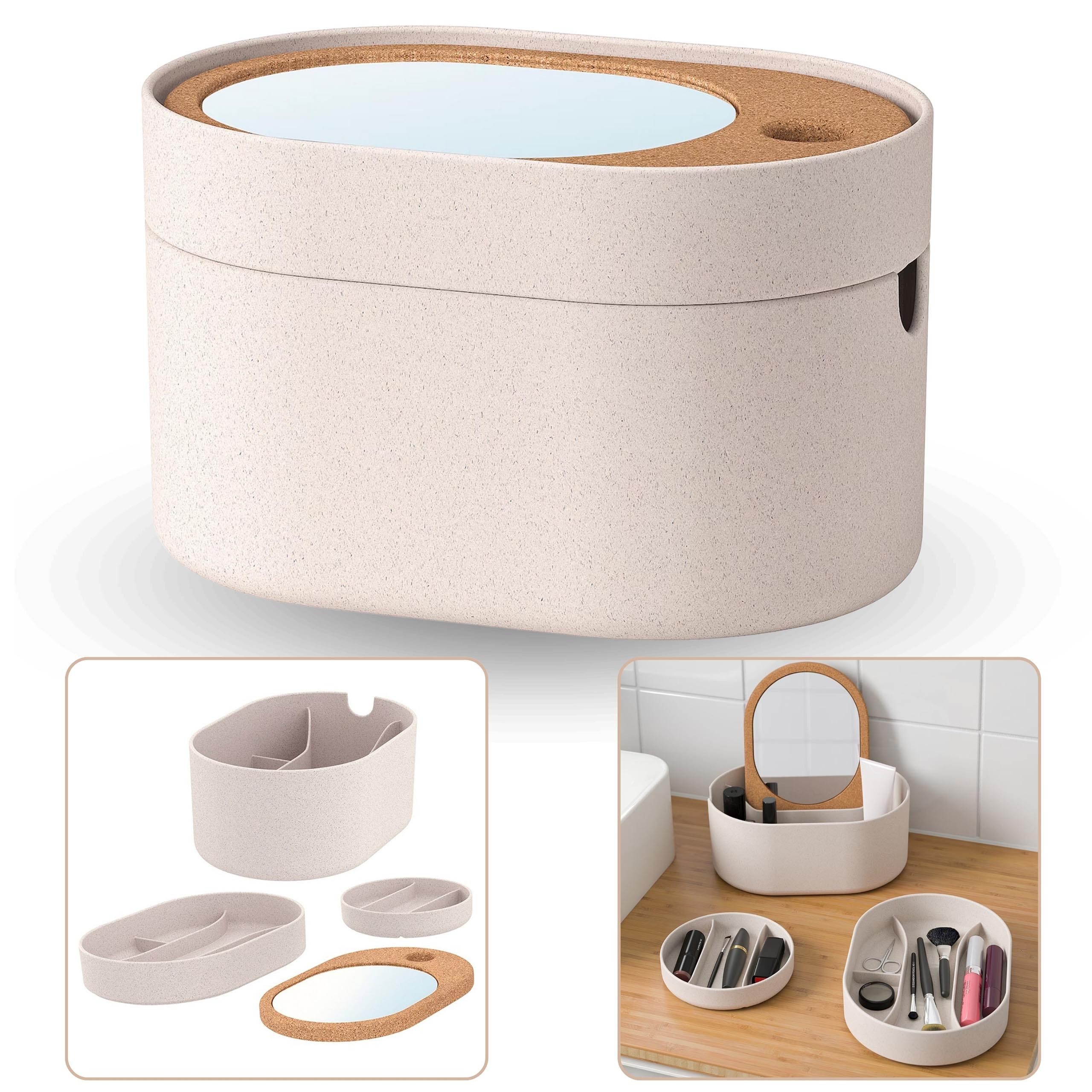 Sarcia.eu Kosmetikbox SAXBORGA Kunststoffbox mit verspiegeltem Deckel IKEA günstig online kaufen
