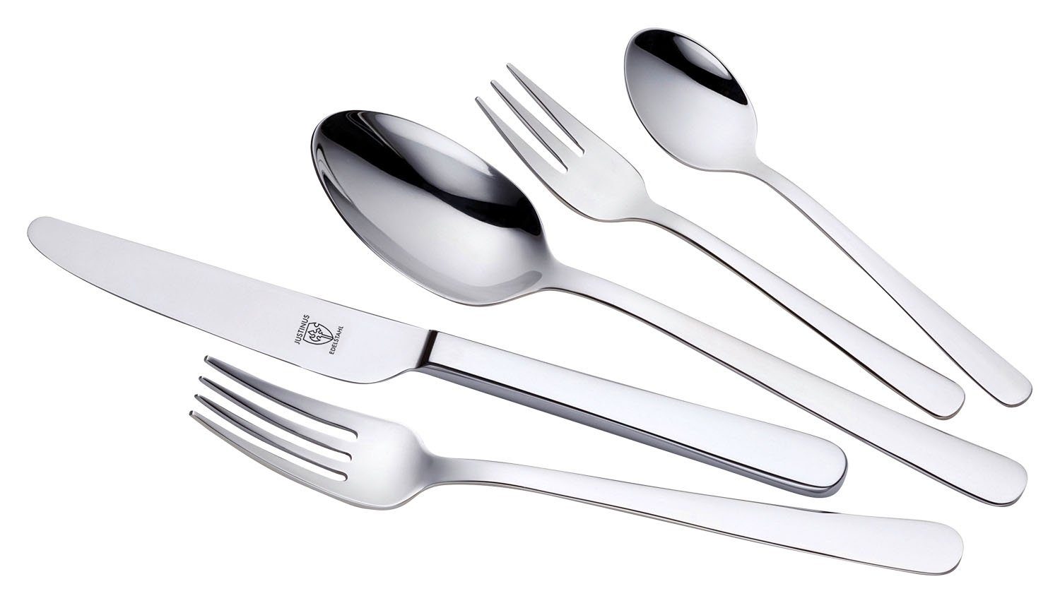 Justinus Besteck-Set STYLE ART, 60-teilig, für 12 Personen, (60-tlg), 12 Personen, Edelstahl 18/10, Edelstahl 18/10, Spülmaschinengeeignet, Poliert