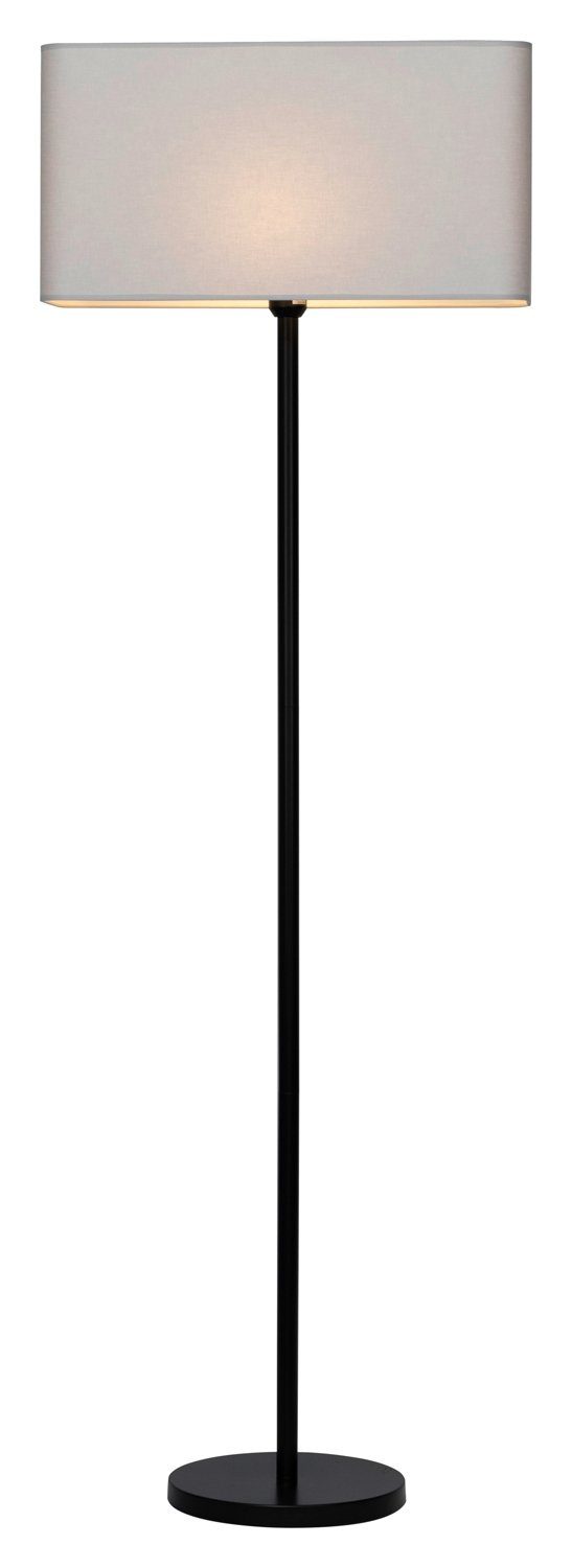 CASSIDA, Stoff Leuchtmittel, Grau, 1-flammig, cm, 168 Schwarz, ohne MONDO Höhe Metall, Stehlampe