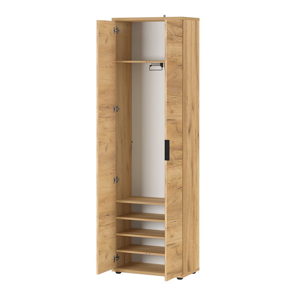 Lomadox Garderobenschrank RABAT-01 in Navarra Eiche günstig online kaufen