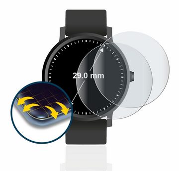 BROTECT Full-Screen Schutzfolie für Kreisrunde Displays (29 mm), Displayschutzfolie, 2 Stück, 3D Curved matt entspiegelt Full-Screen Anti-Reflex