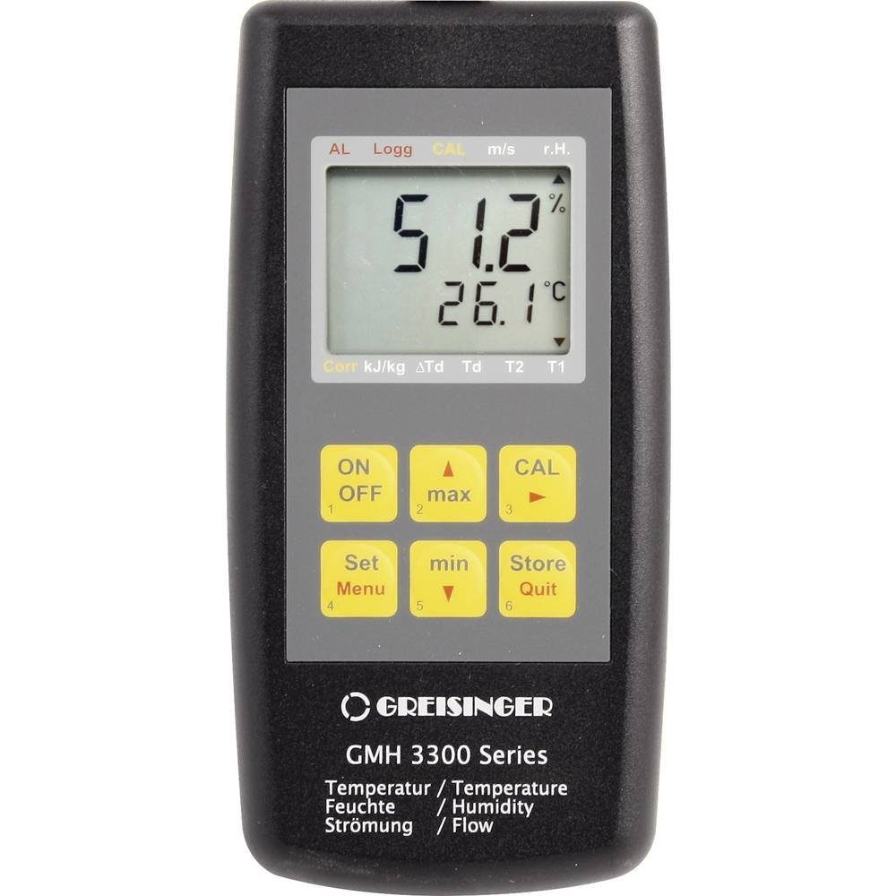 Greisinger Hygrometer Luftfeuchte- / Temperatur- und Strömungsmessgerät