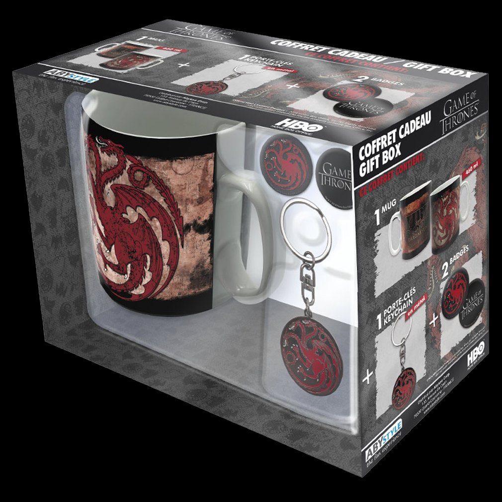 ABYSTYLE Game Of Thrones - Set De 4 Assiettes Emblèmes Des Familles En Porcelaine