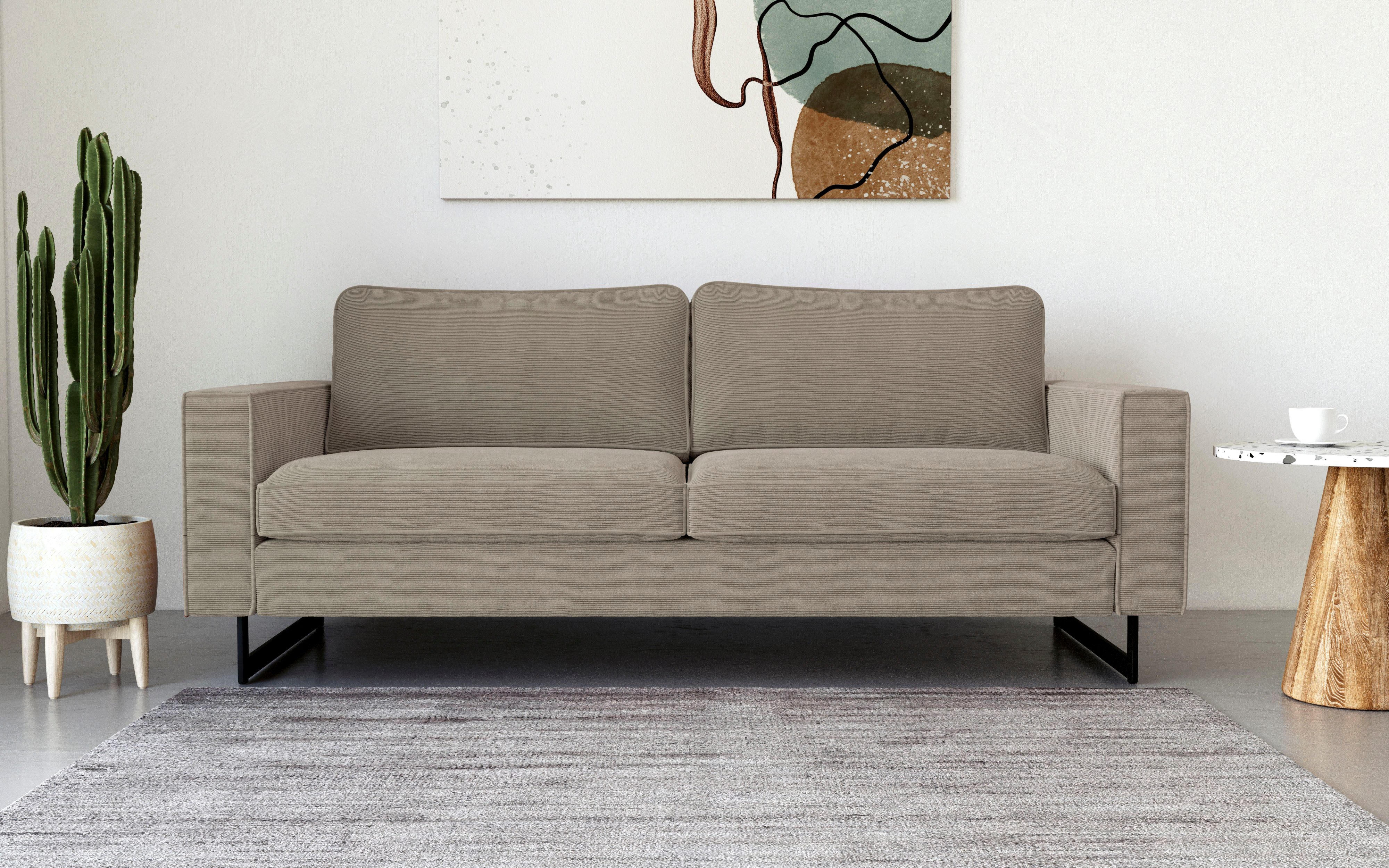 Places of Style 3-Sitzer "Maxi-Ausführung Pinto, 236 cm, Cord, Chenille, Le günstig online kaufen