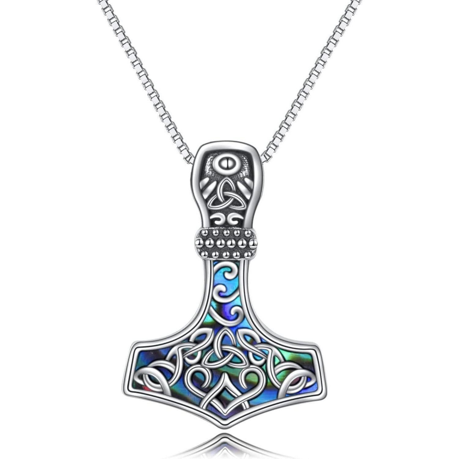 LuxusKollektion Kette mit Anhänger Thor Hammer Halskette Sterling Silber No günstig online kaufen