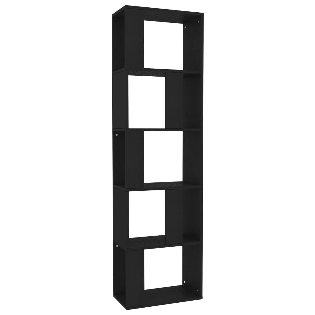 furnicato Bücherregal Bücherregal/Raumteiler Schwarz 45x24x159 cm günstig online kaufen